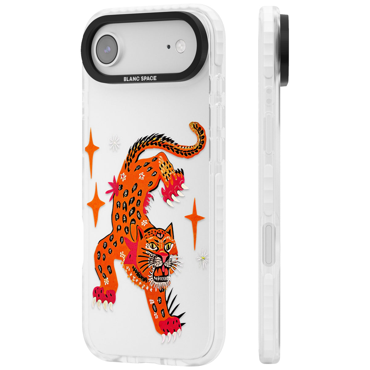 Fierce Jaguar Clear iPhone Air Impact Clear Phone Case side
