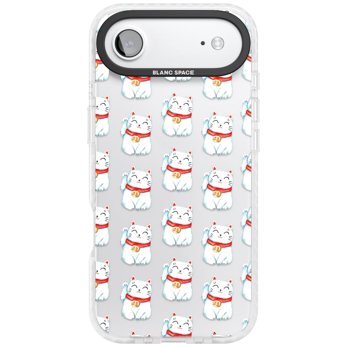 Lucky Cat Pattern iPhone Air Impact Clear Phone Case front