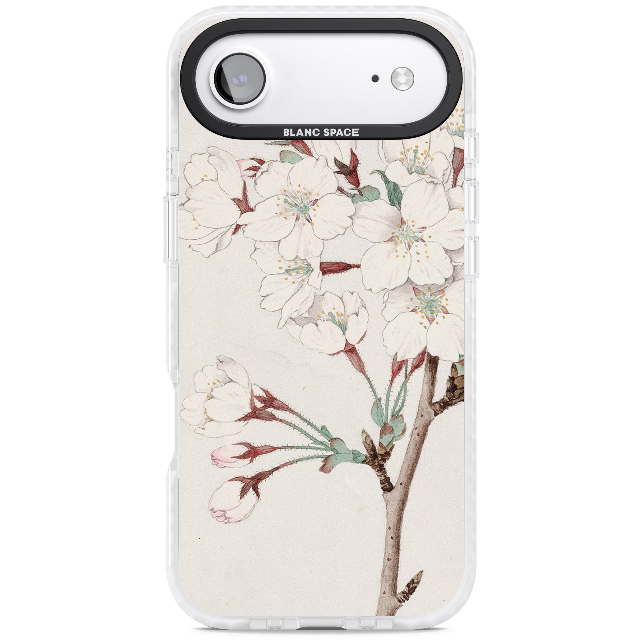 Vintage Japanese Illustrations Cherry Blossoms iPhone 17 Air Impact Clear Phone Case