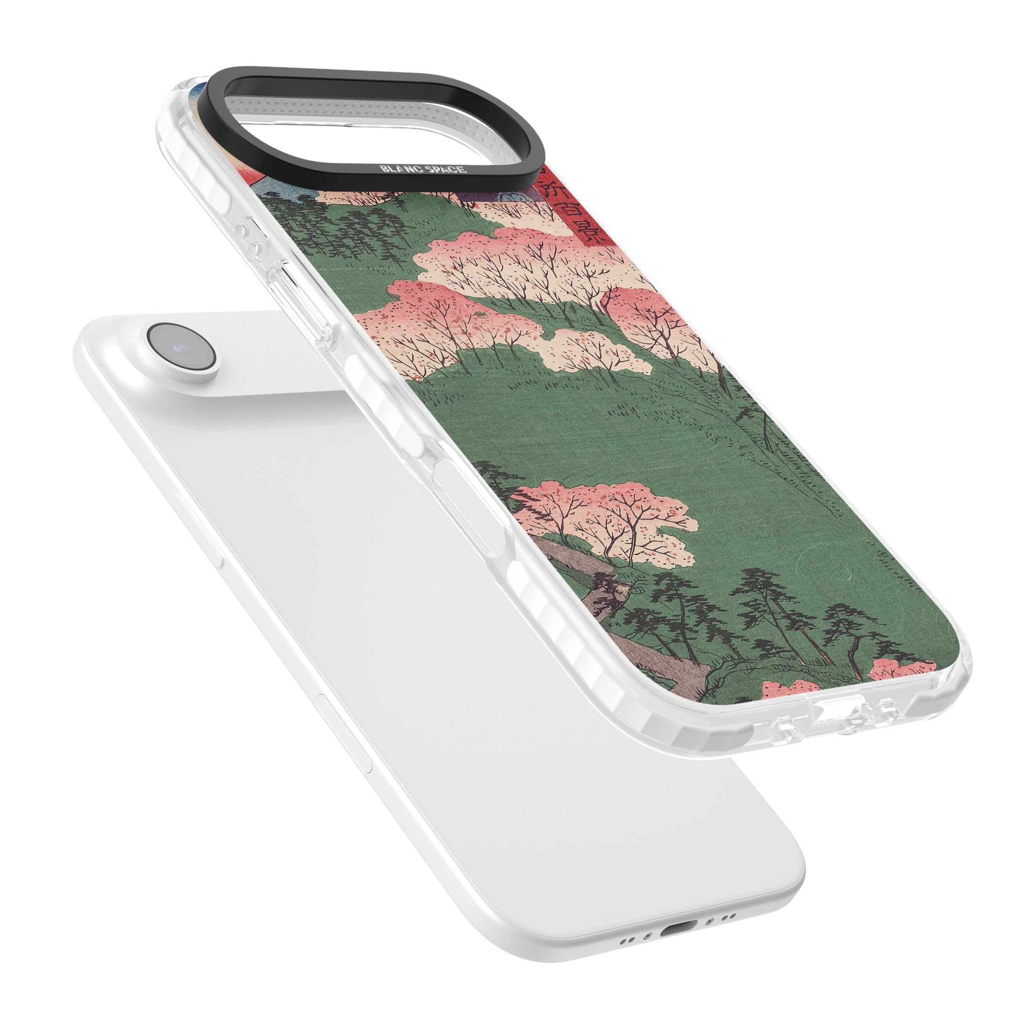 Japanese Illustration Cherry Blossom Forest iPhone 17 Air Impact Clear Phone Case Colours
