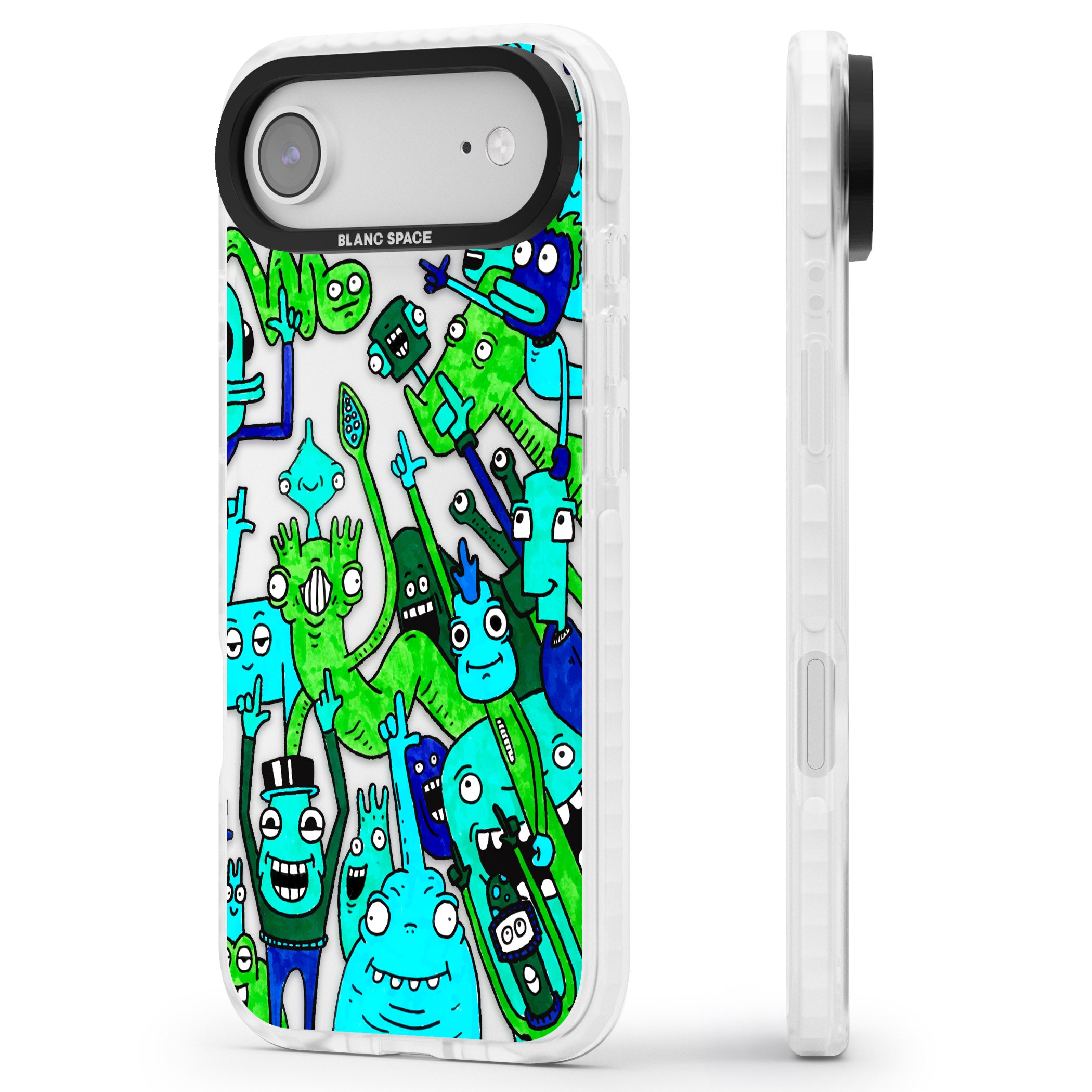 Don'T Point iPhone 17 Air Impact Clear Phone Case Side Profile