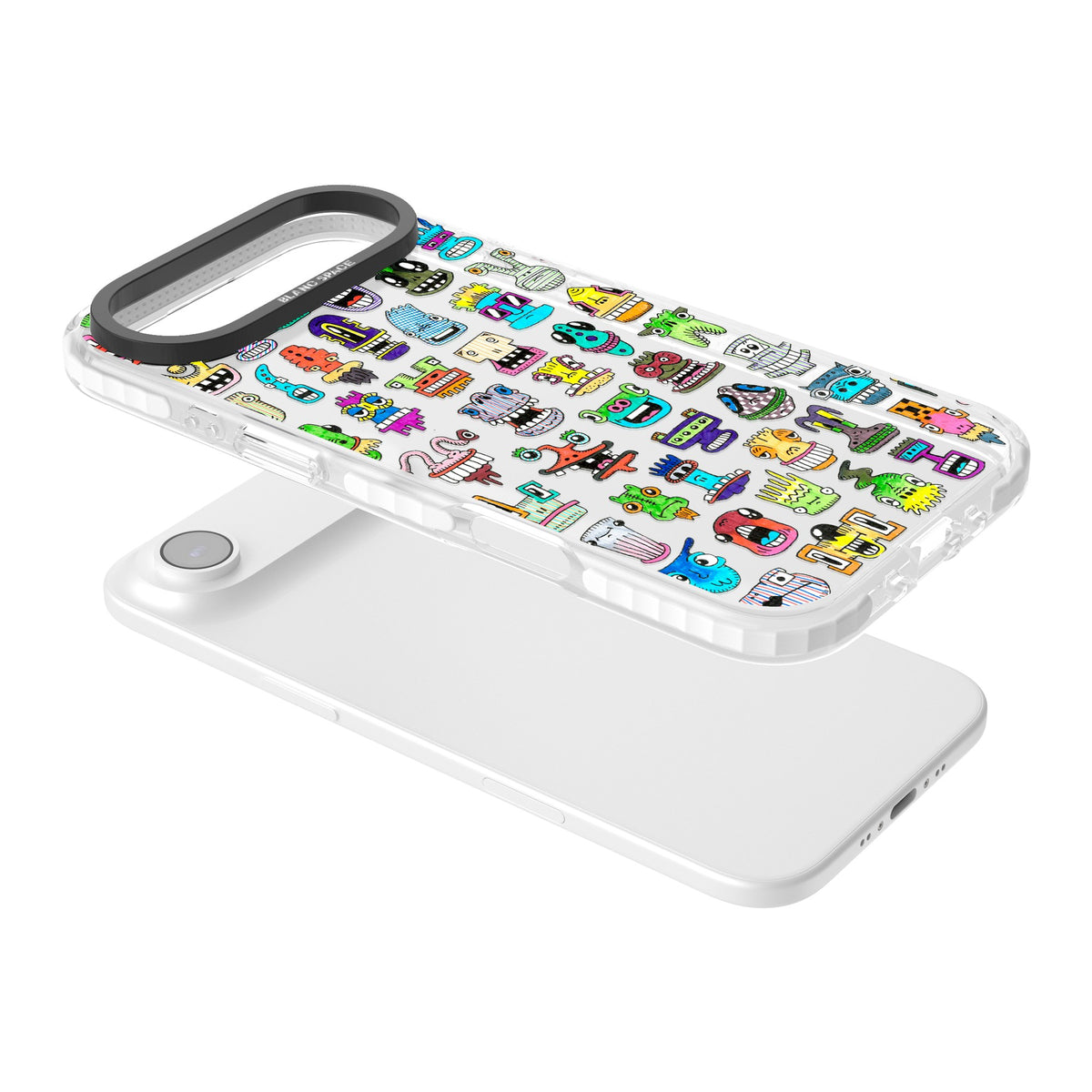 Monster Mash iPhone Air Impact Clear Phone Case angled