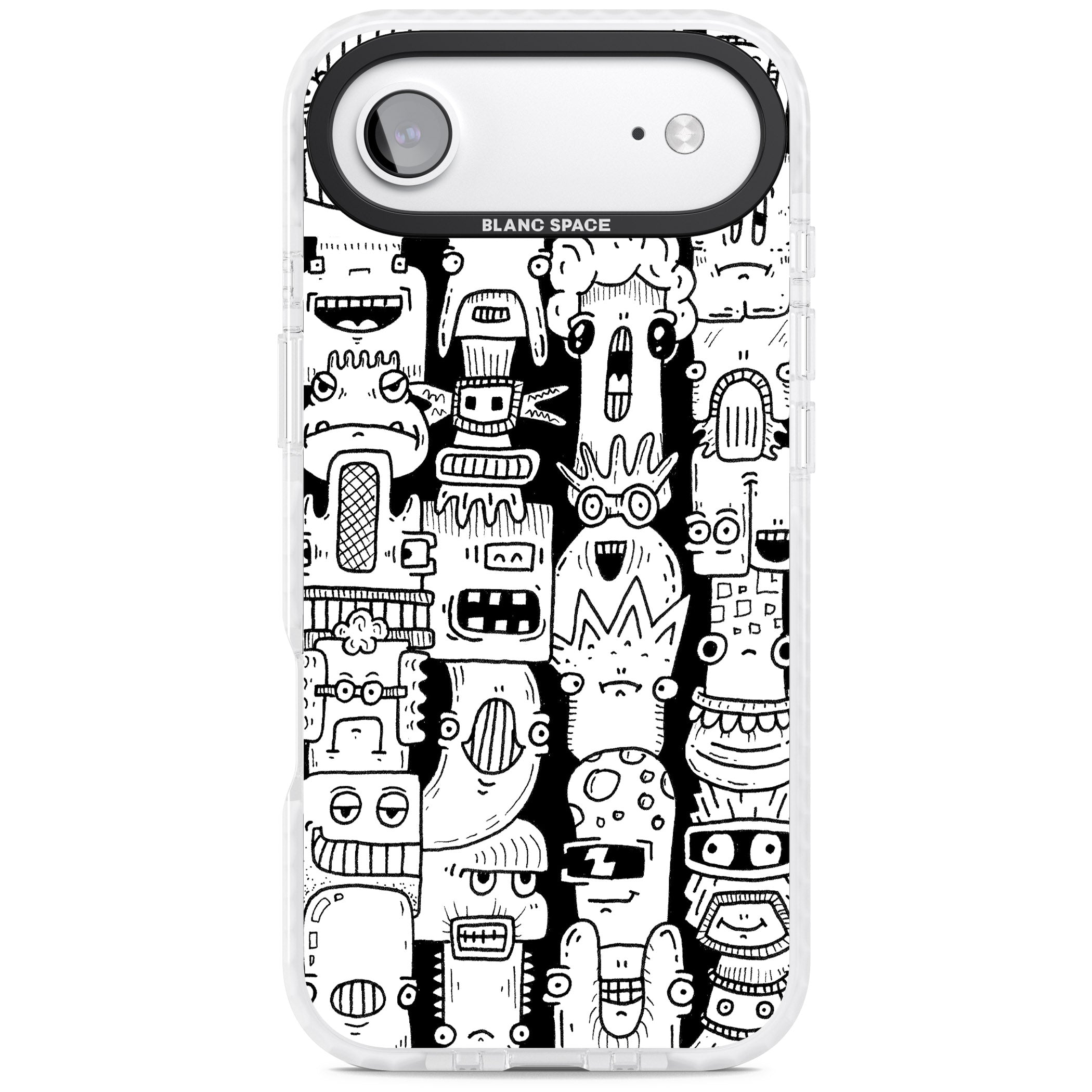 Monochrome Heads iPhone 17 Air Impact Clear Phone Case
