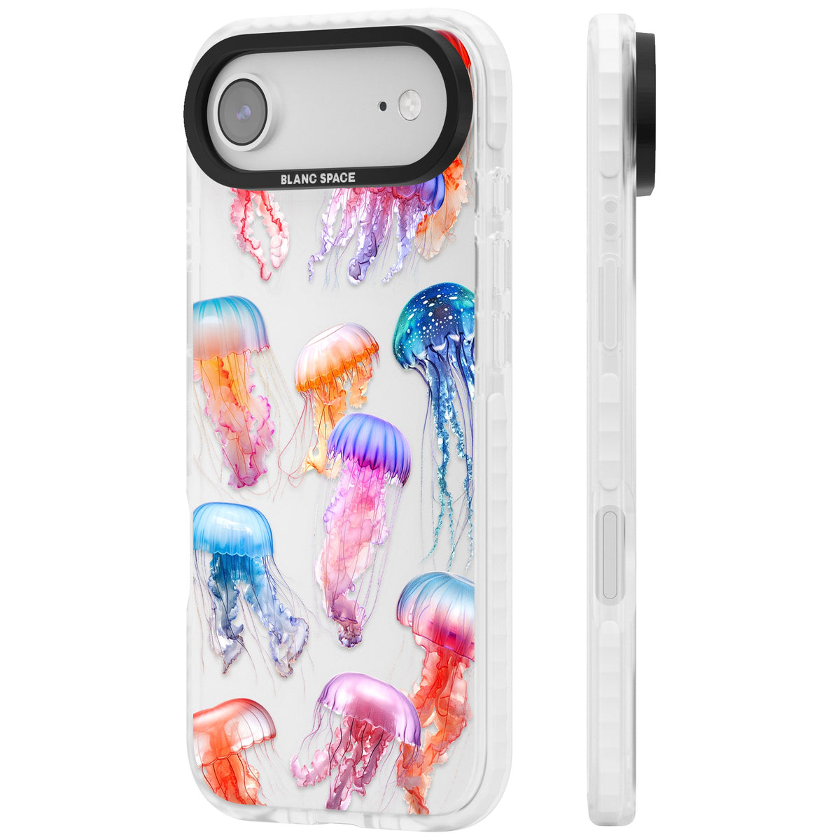 Vibrant Jellyfish iPhone Air Impact Clear Phone Case side
