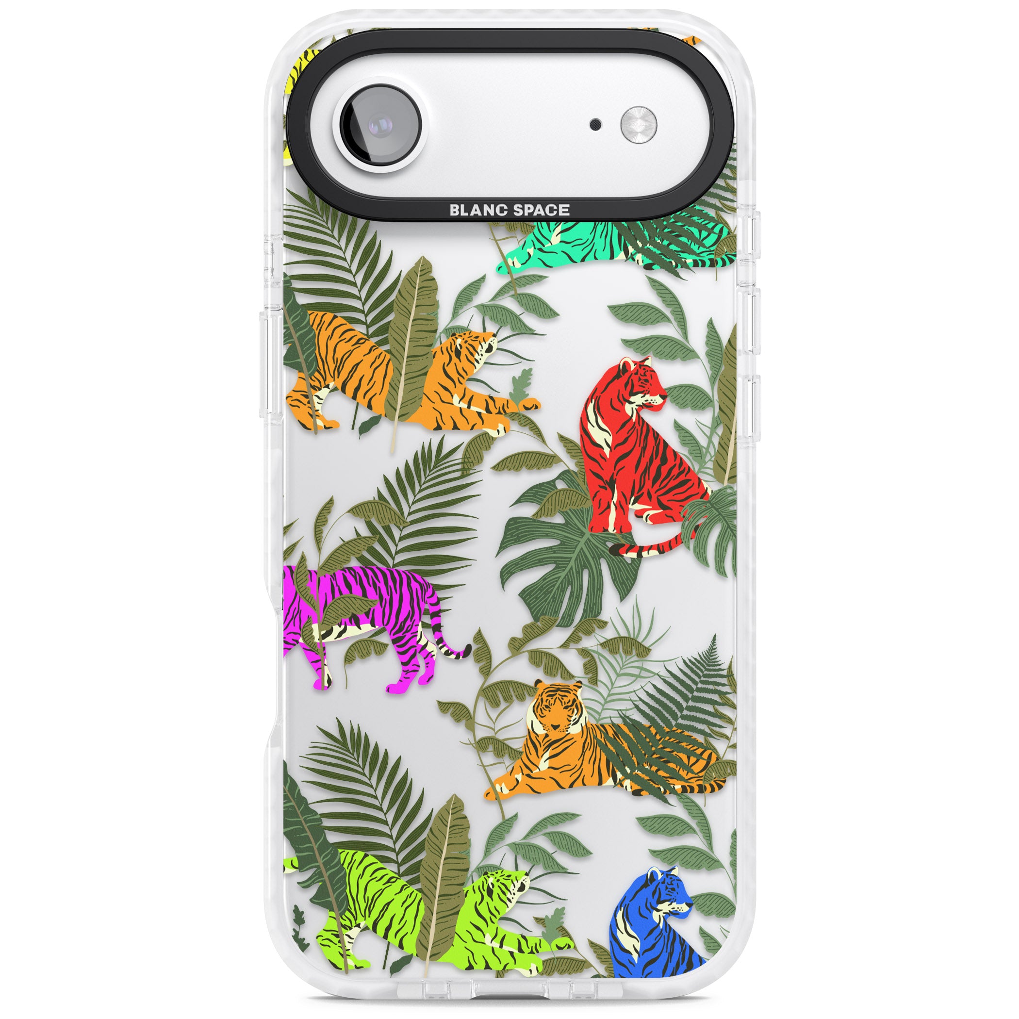 Colorful Jungle Tiger iPhone 17 Air Impact Clear Phone Case