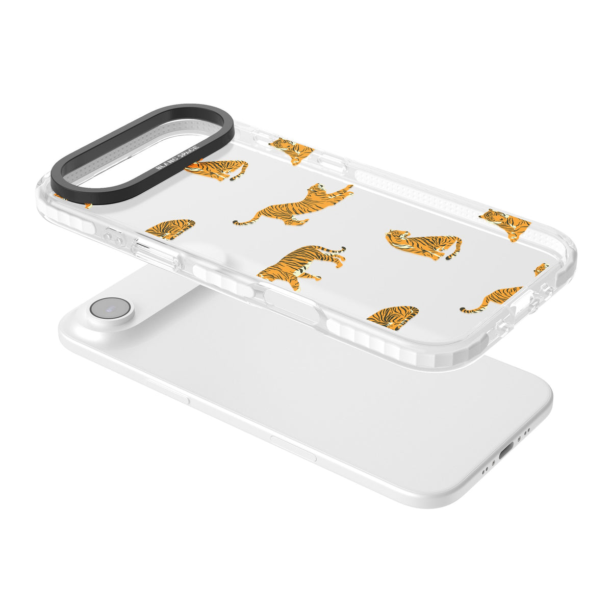 Tiger Lounge iPhone Air Impact Clear Phone Case angled