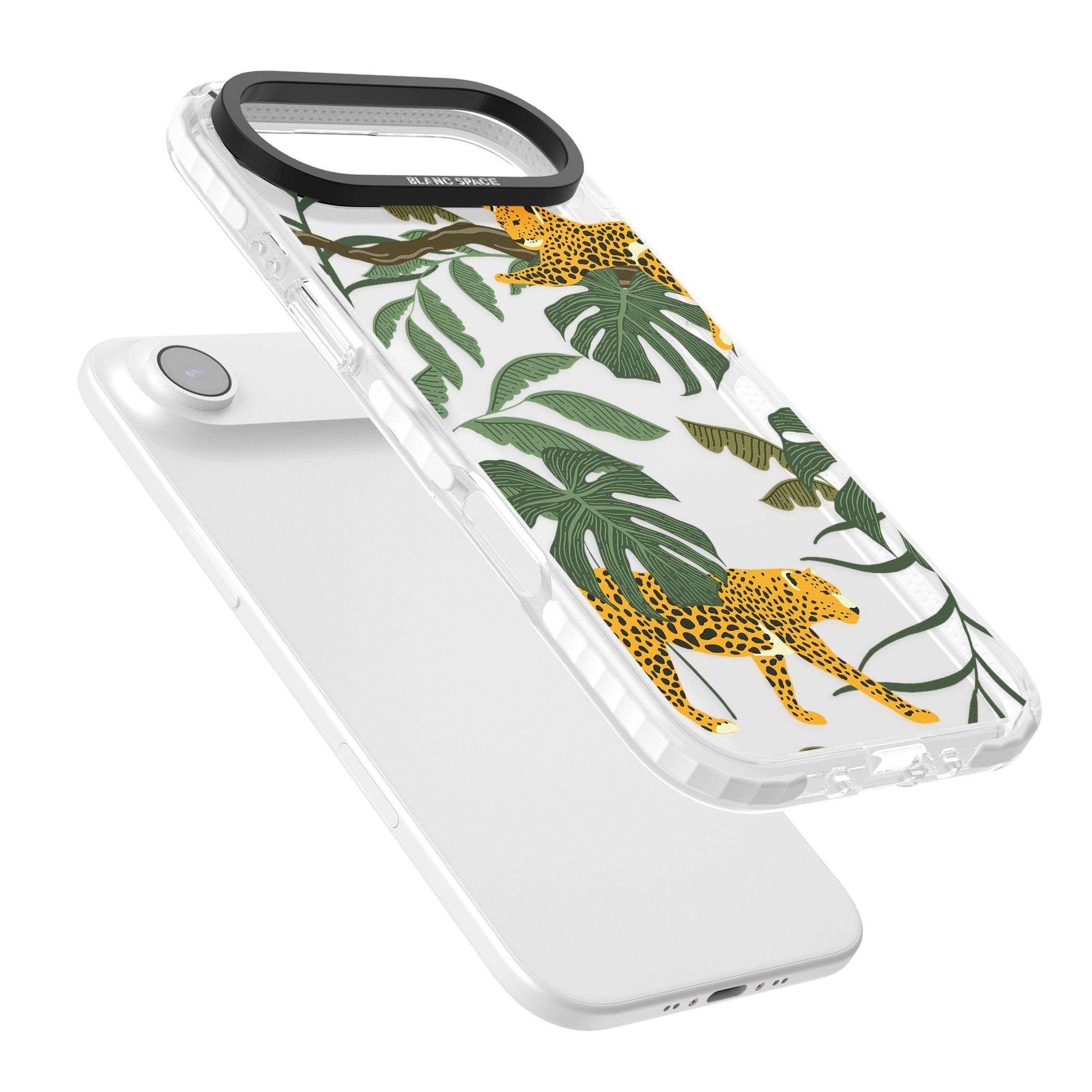 Jungle Cat Pattern iPhone 17 Air Impact Clear Phone Case Colours