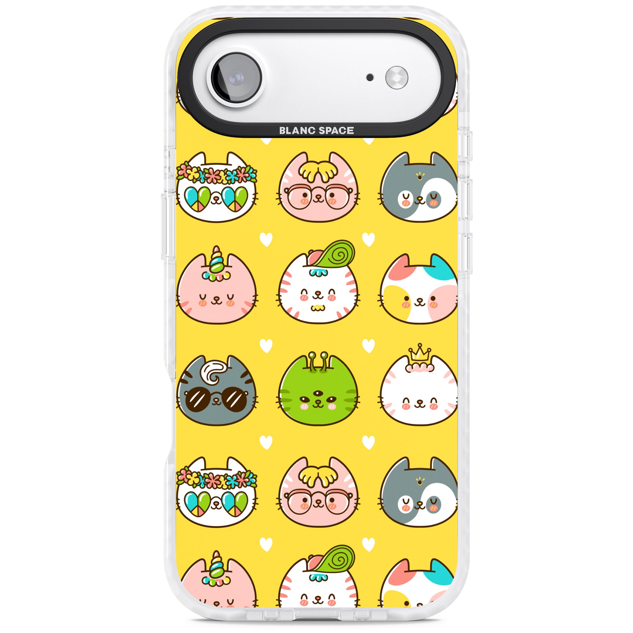Mythical Cats Kawaii Pattern iPhone 17 Air Impact Clear Phone Case