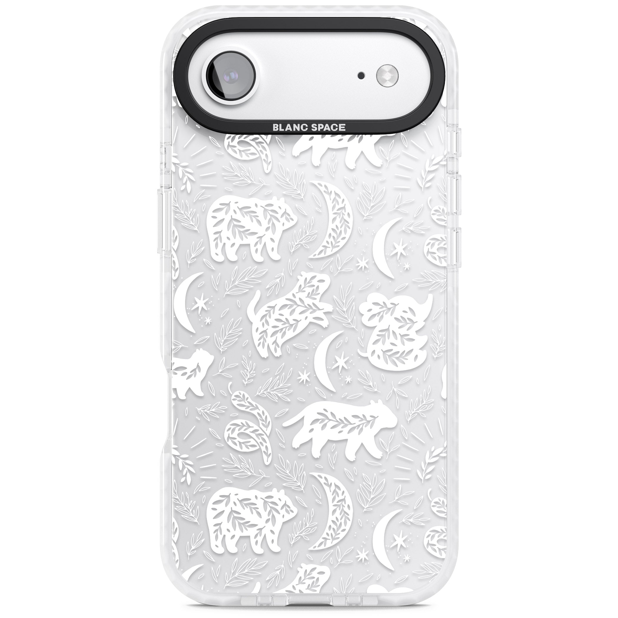 Forest Animal Silhouettes: White/Clear iPhone 17 Air Impact Clear Phone Case