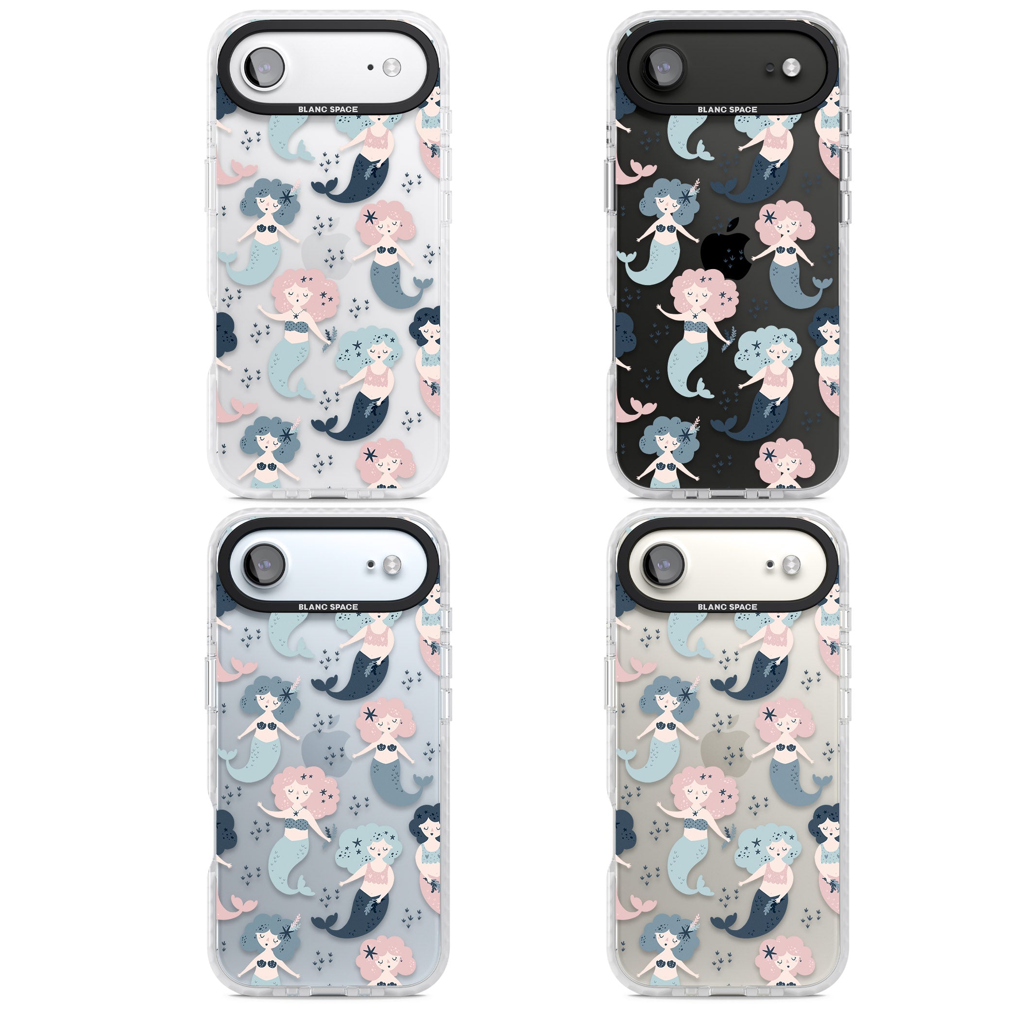 Pastel Mermaids iPhone 17 Air Impact Clear Phone Case APT Impact Protection
