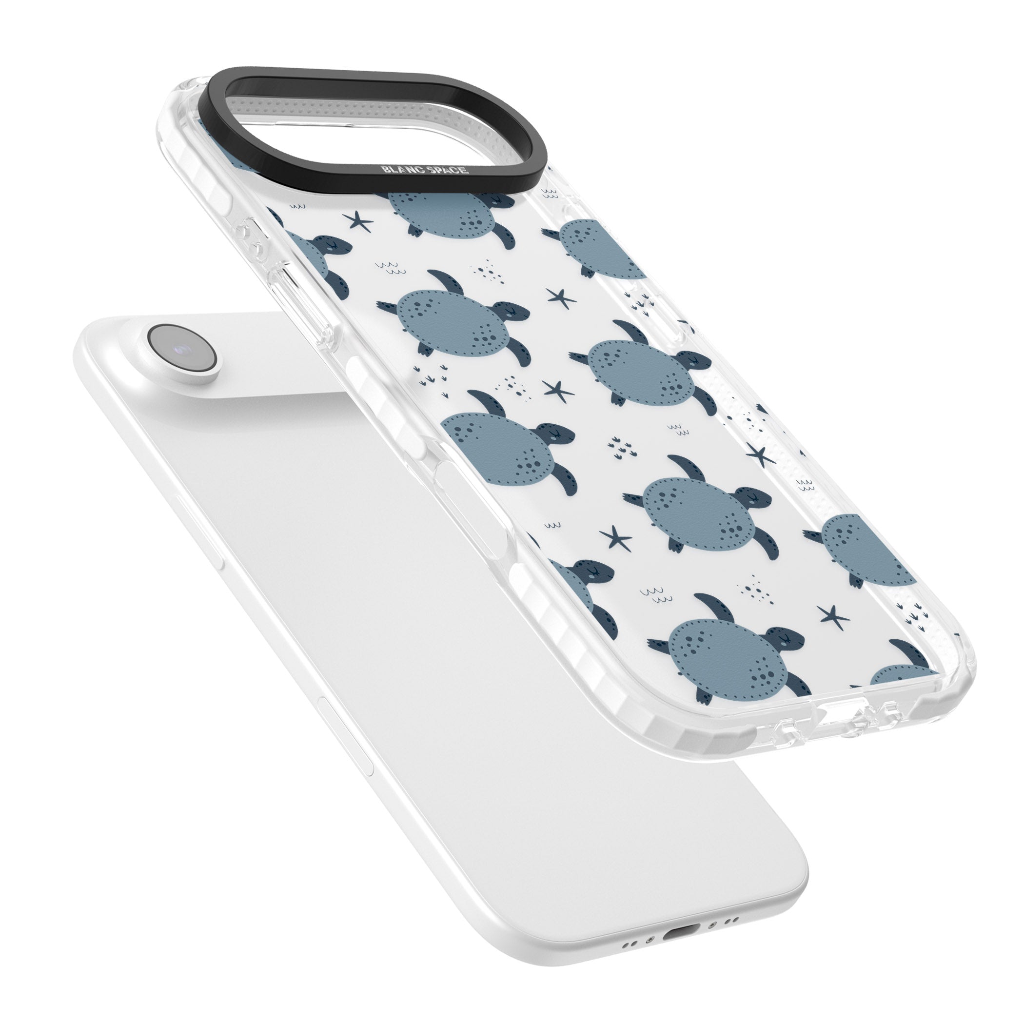 Under The Sea Patterns Sea Turtles (Clear) iPhone 17 Air Impact Clear Phone Case Colours