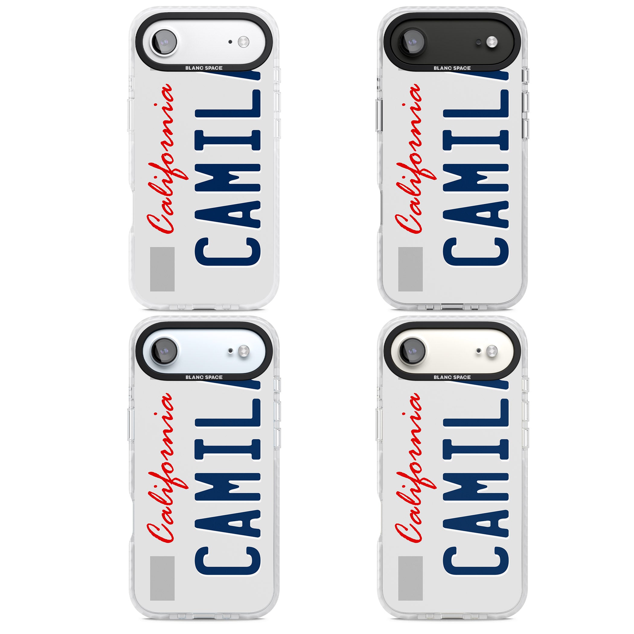 Personalised California License Plate iPhone 17 Air Impact Clear Phone Case APT Impact Protection