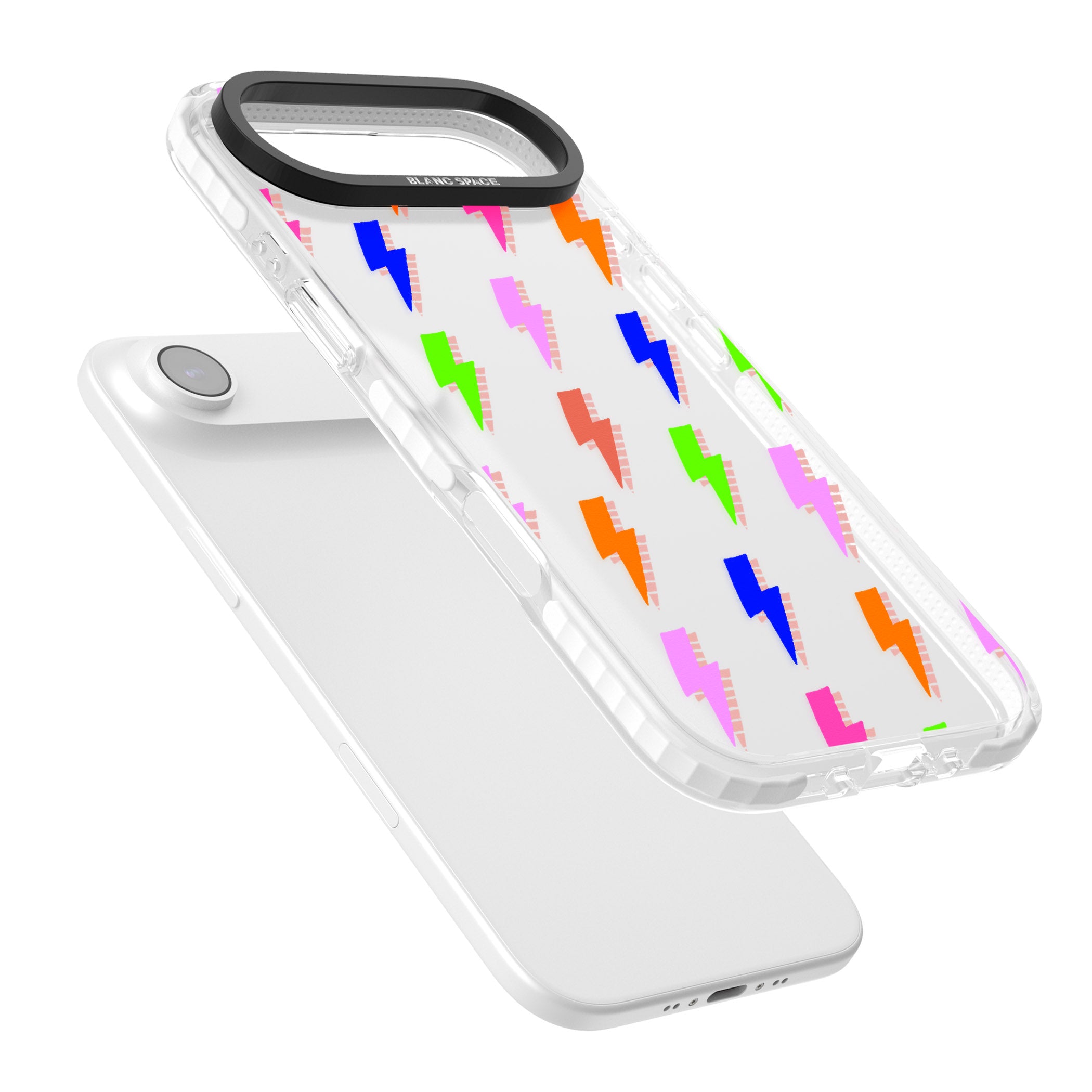 Rainbow Pop Lightning iPhone 17 Air Impact Clear Phone Case Colours