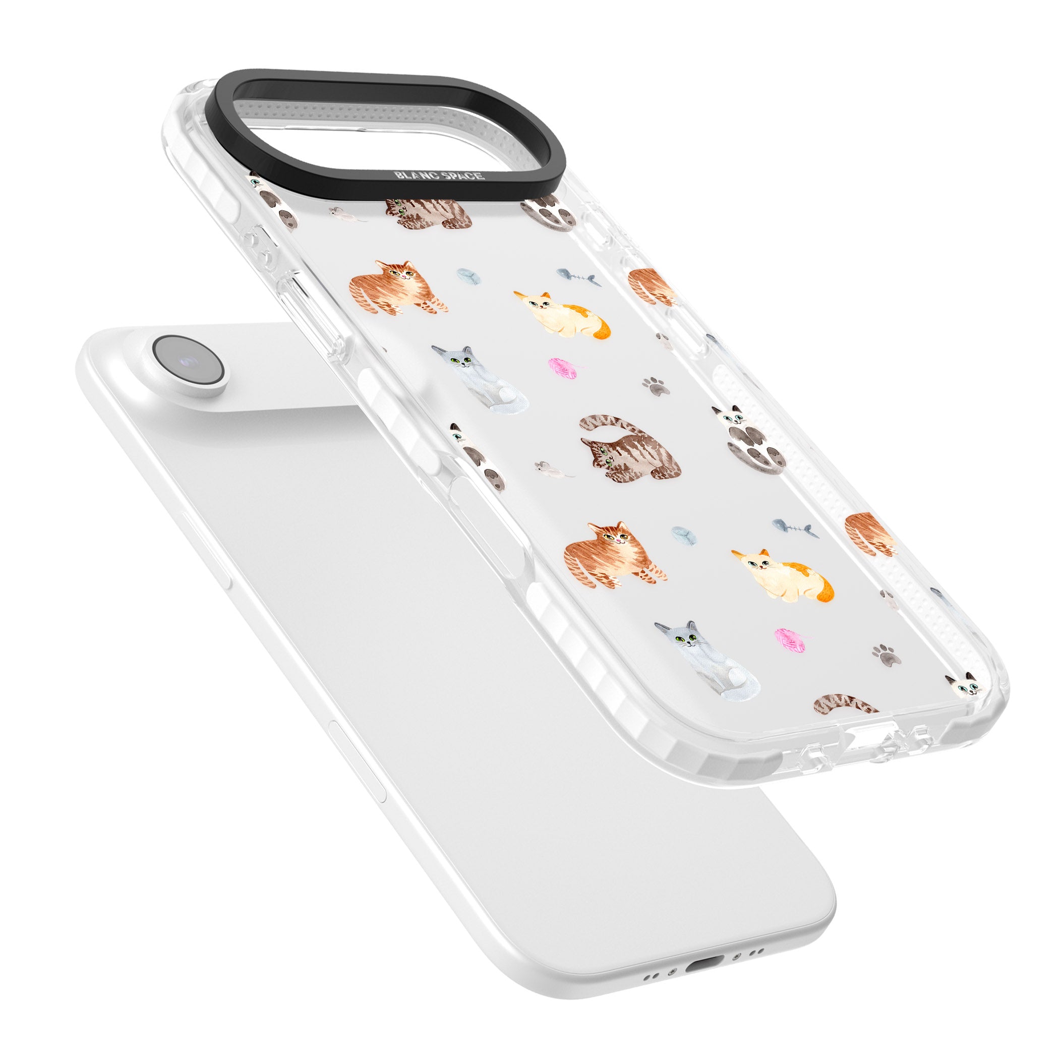 Playful Cats iPhone 17 Air Impact Clear Phone Case Colours