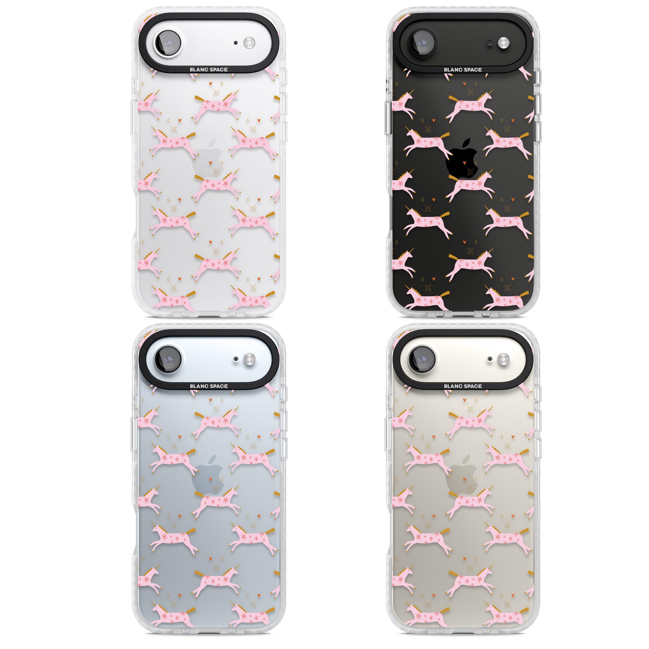 Pink Unicorn iPhone 17 Air Impact Clear Phone Case APT Impact Protection
