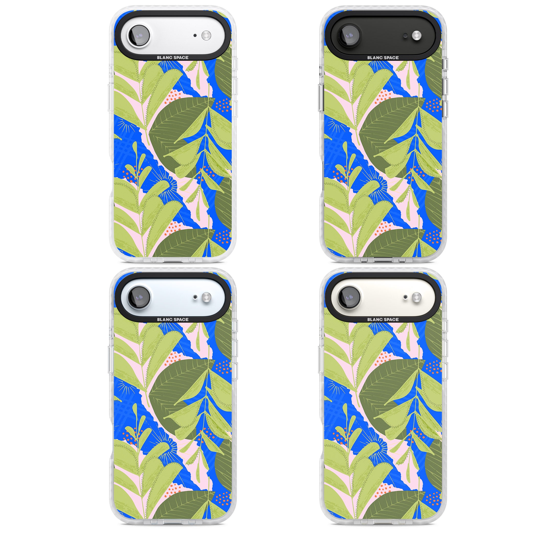 Fern Leaves Abstract Pattern iPhone 17 Air Impact Pro Clear Phone Case APT Impact Protection