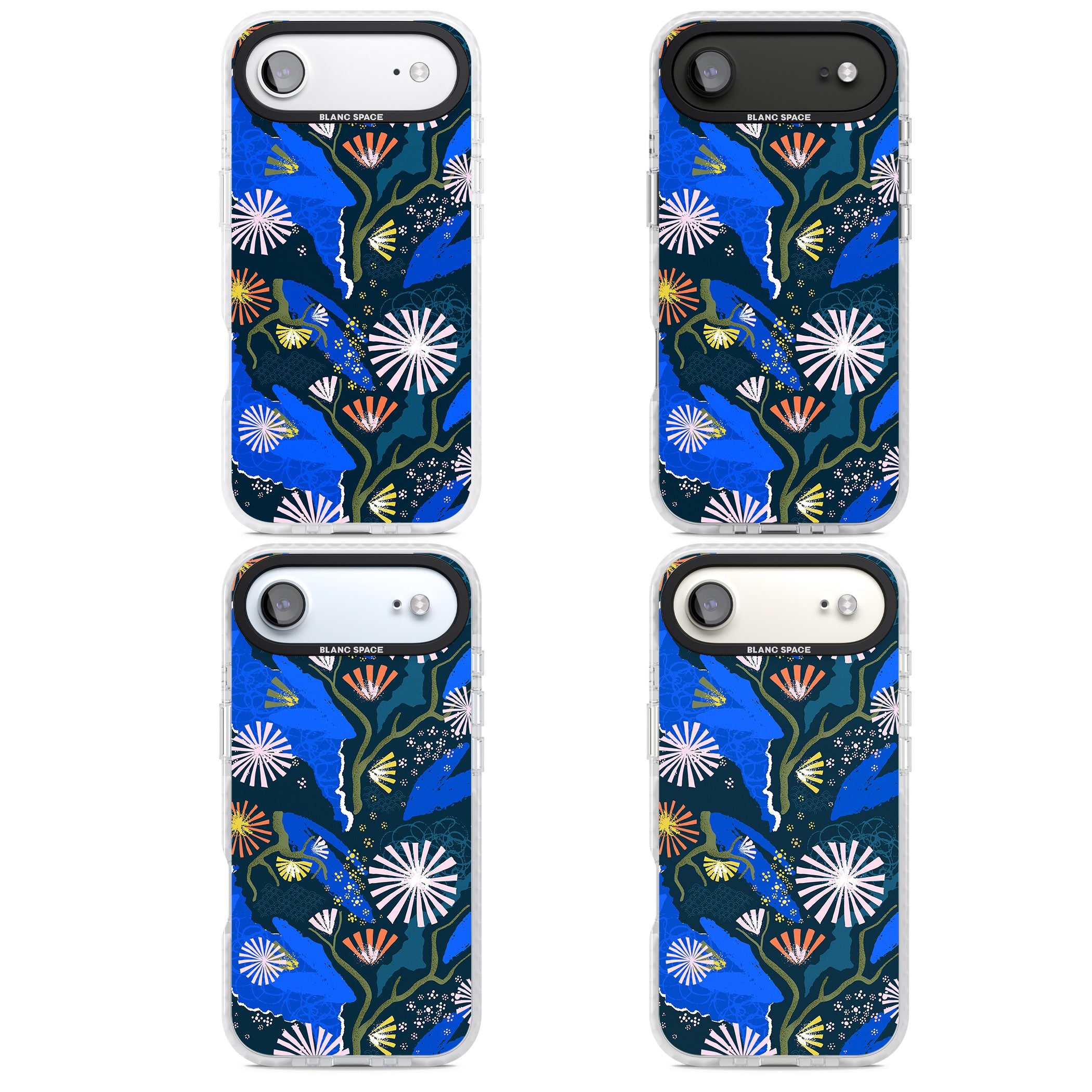 Dark Botanicals Abstract Pattern iPhone 17 Air Impact Pro Clear Phone Case APT Impact Protection