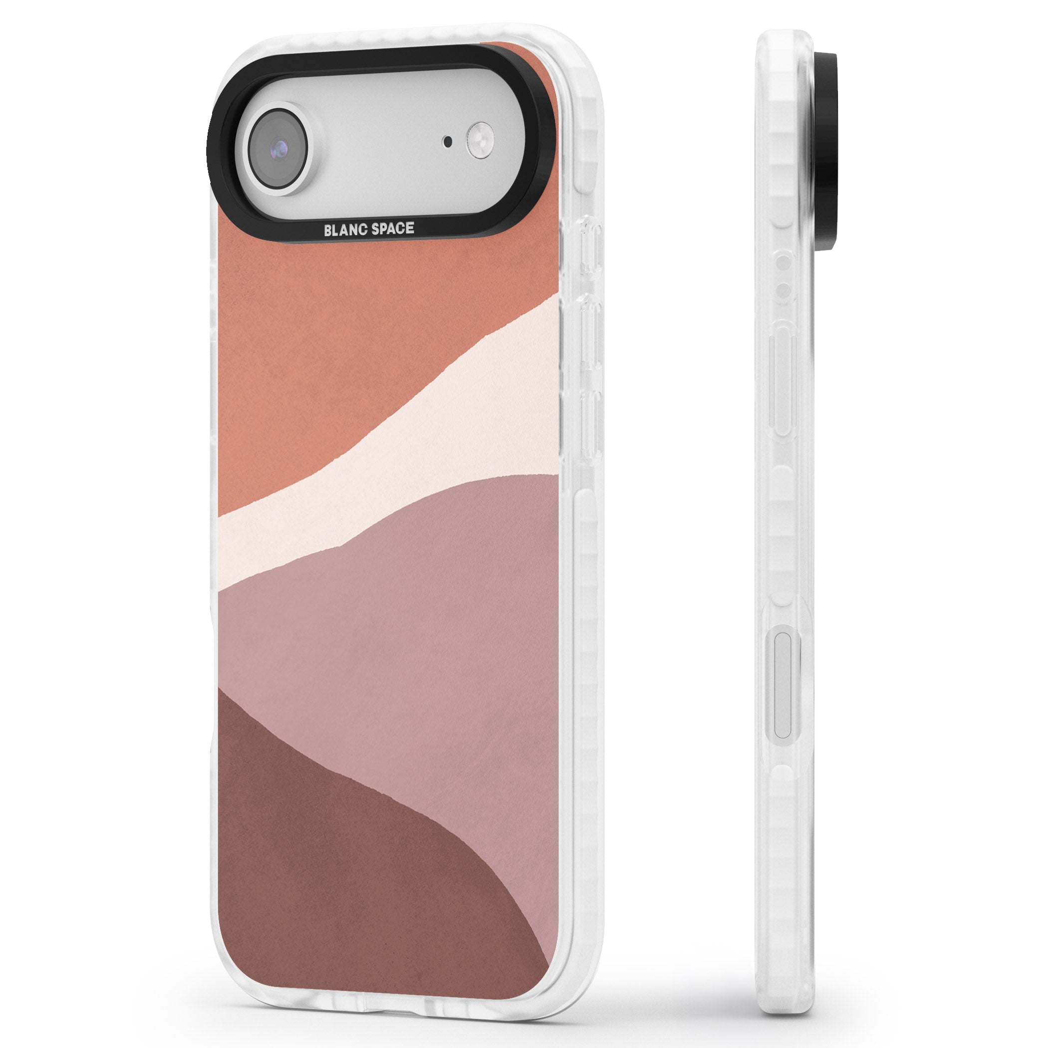 Lush Abstract Watercolour Design #2 iPhone 17 Air Impact Pro Clear Phone Case Side Profile