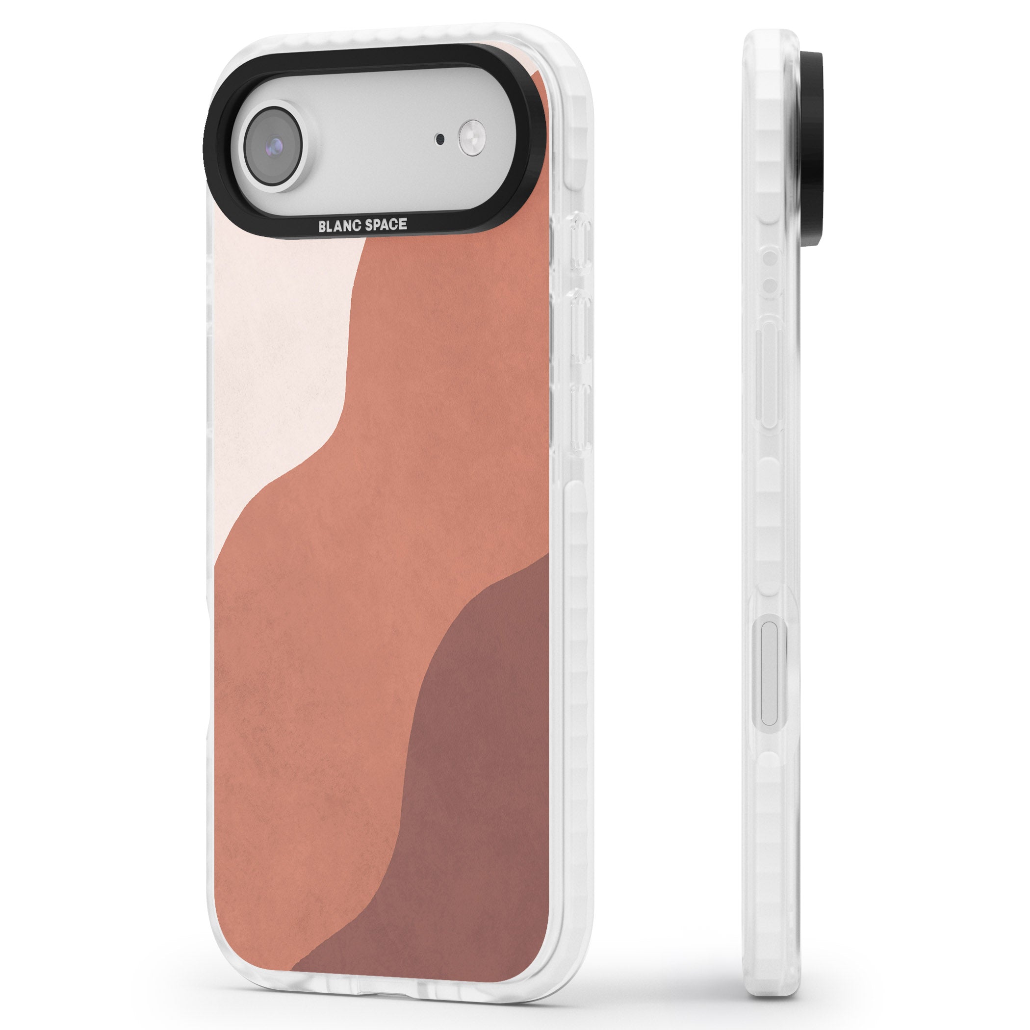 Lush Abstract Watercolour Design #3 iPhone 17 Air Impact Pro Clear Phone Case Side Profile