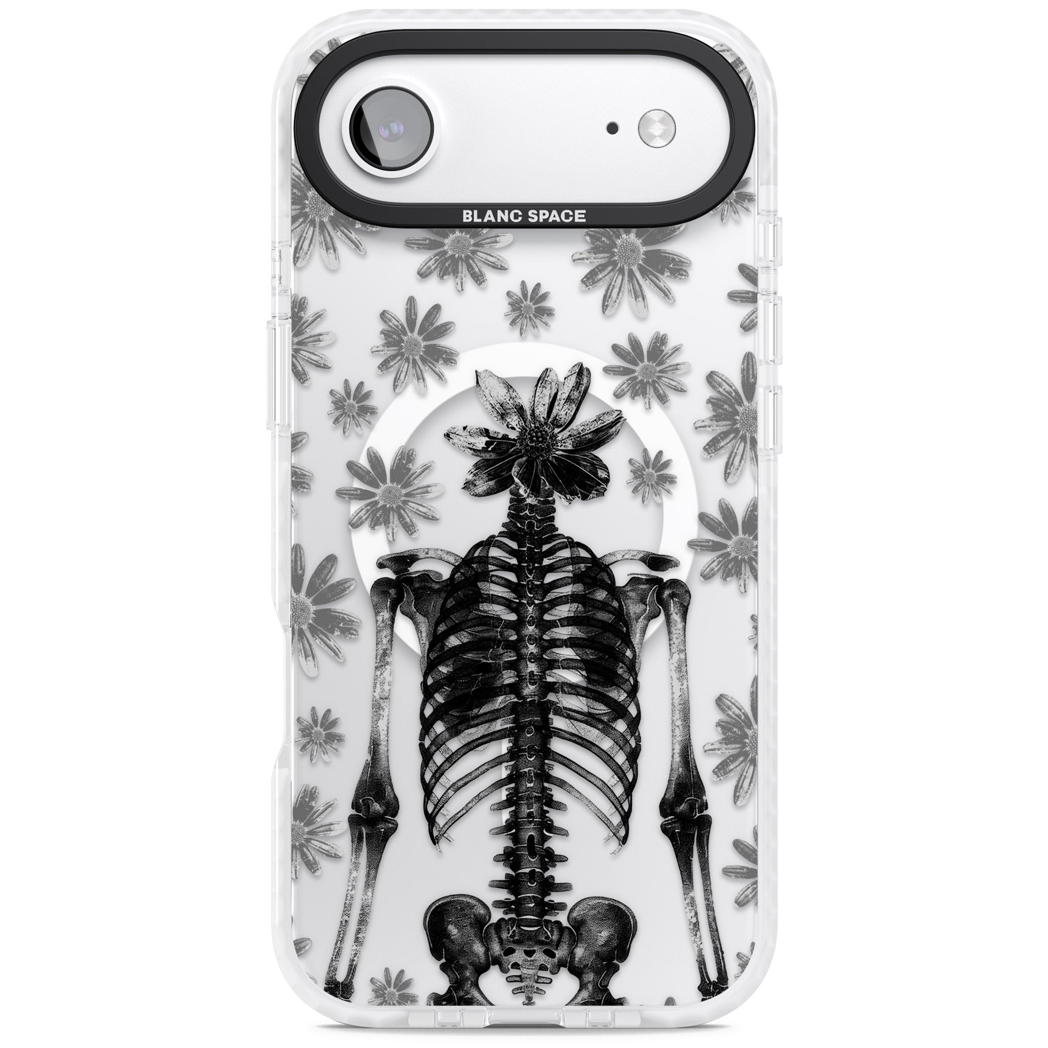 Skeleton Flower iPhone 17 Air Impact Pro Clear Phone Case