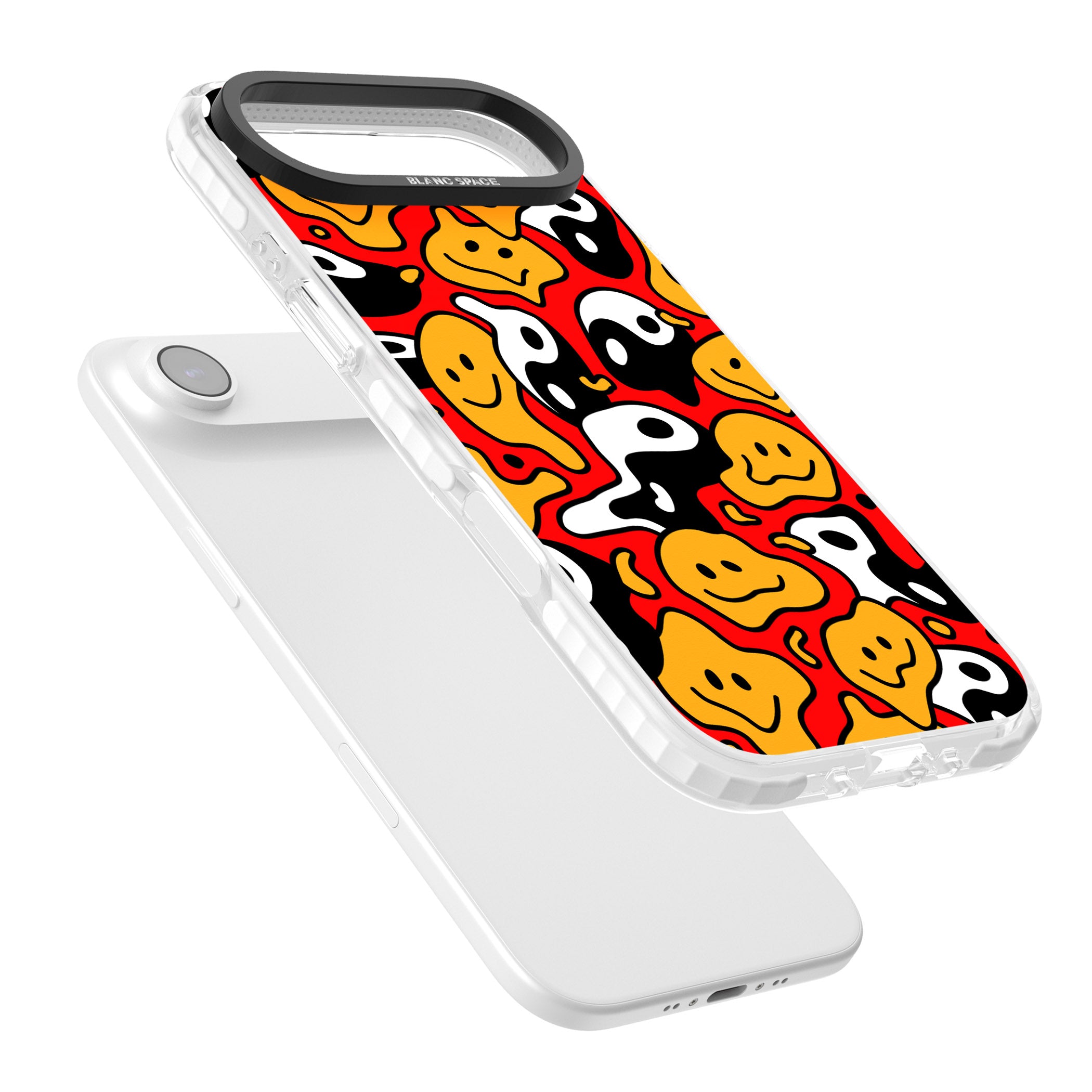 Yin Yang Acid Face iPhone 17 Air Impact Pro Clear Phone Case Colours