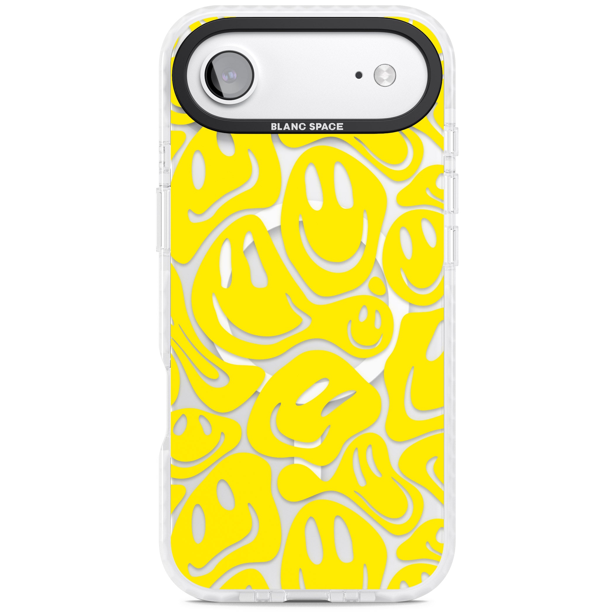 Yellow Acid Faces iPhone 17 Air Impact Pro Clear Phone Case