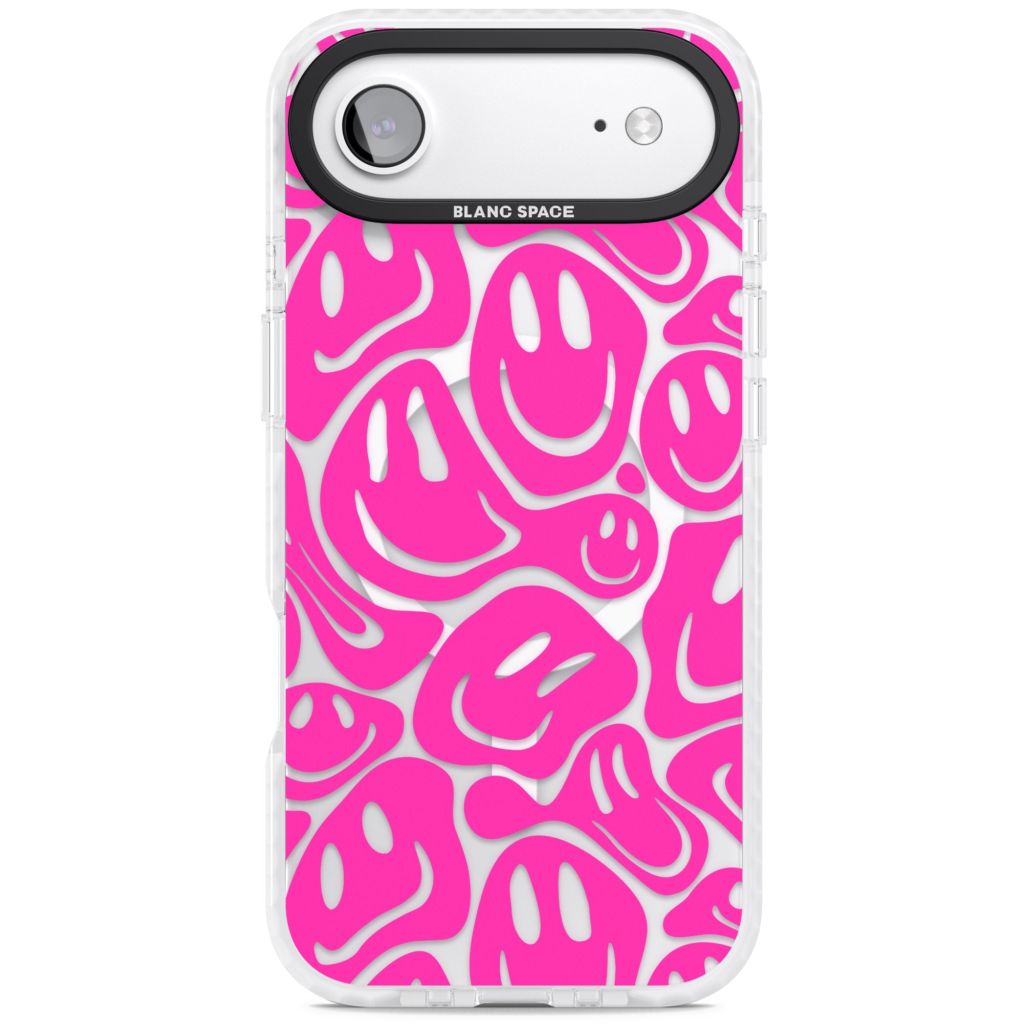 Pink Acid Faces iPhone 17 Air Impact Pro Clear Phone Case