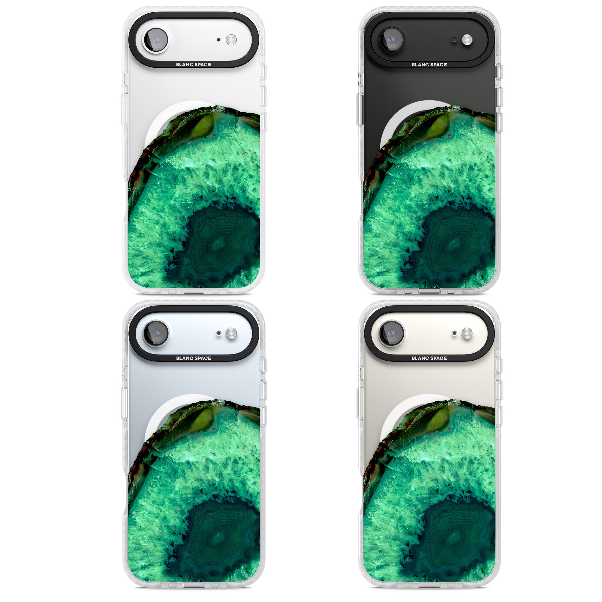 Emerald Geode iPhone 17 Air Impact Pro Clear Phone Case APT Impact Protection