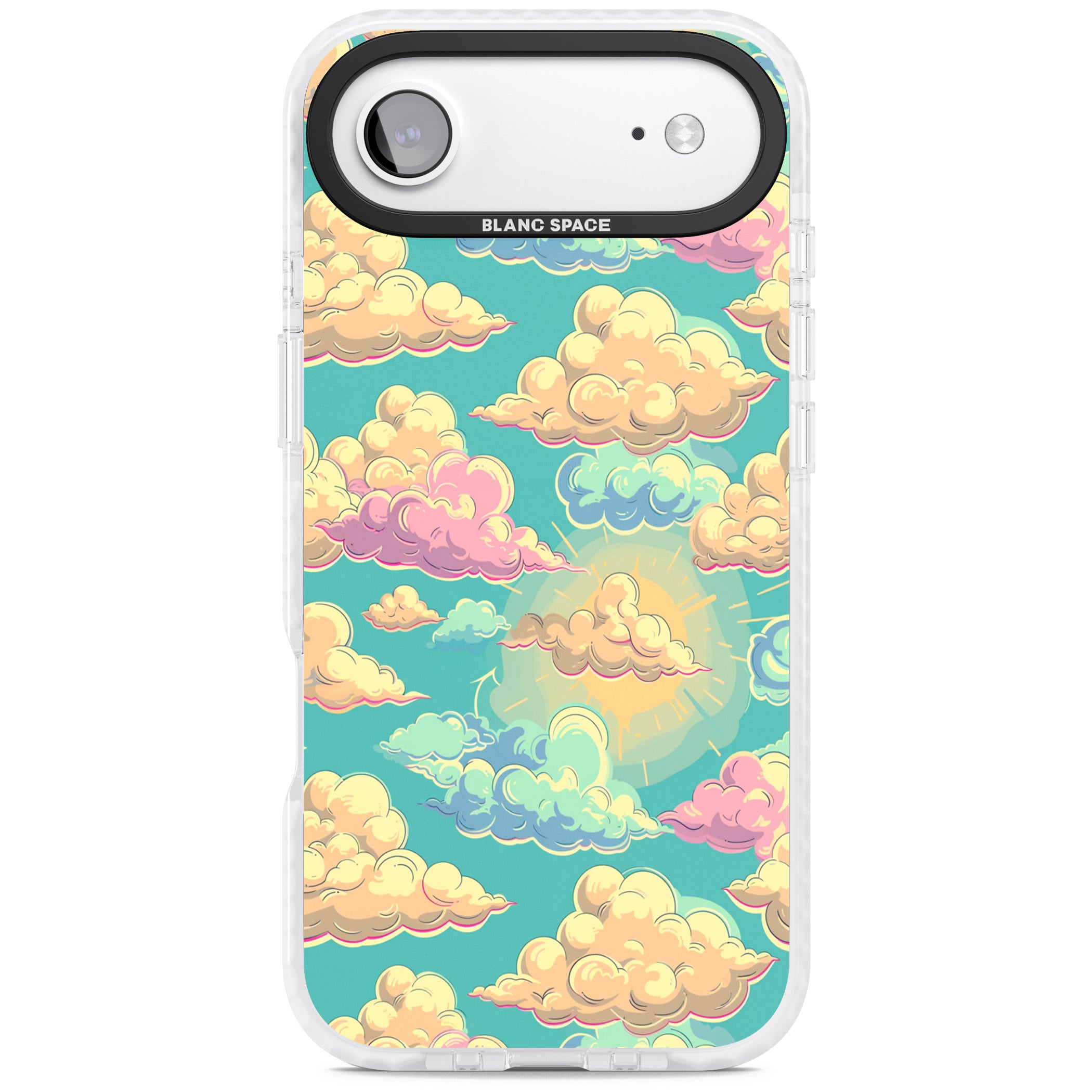 Pastel Clouds iPhone 17 Air Impact Pro Clear Phone Case