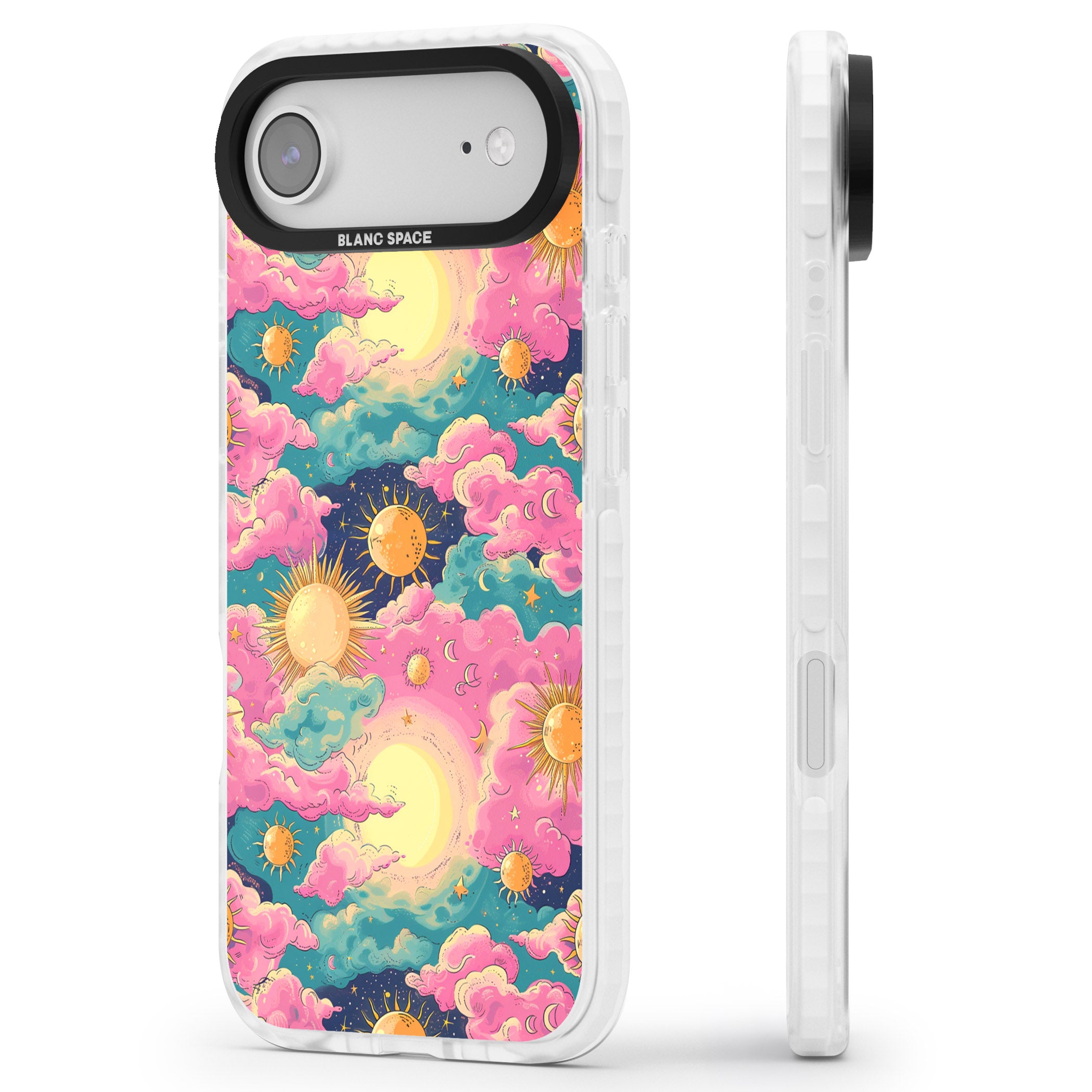Starlight Clouds iPhone 17 Air Impact Pro Clear Phone Case Side Profile
