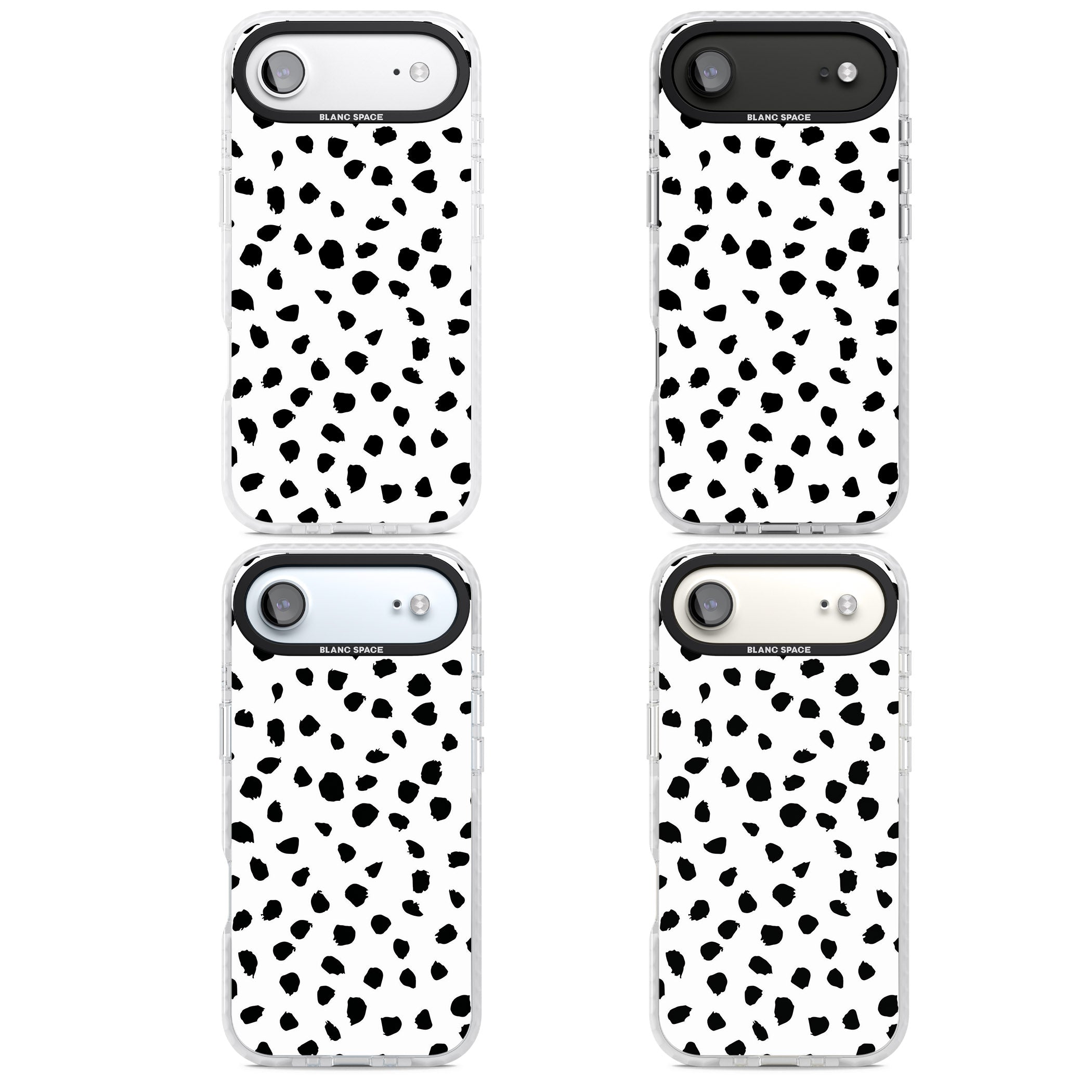White Dalmatian Print iPhone 17 Air Impact Pro Clear Phone Case APT Impact Protection