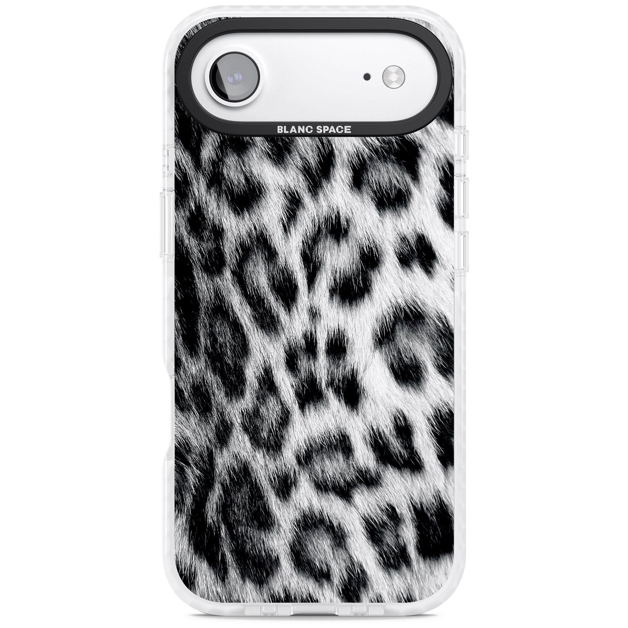 Animal Fur Pattern Snow Leopard iPhone 17 Air Impact Pro Clear Phone Case