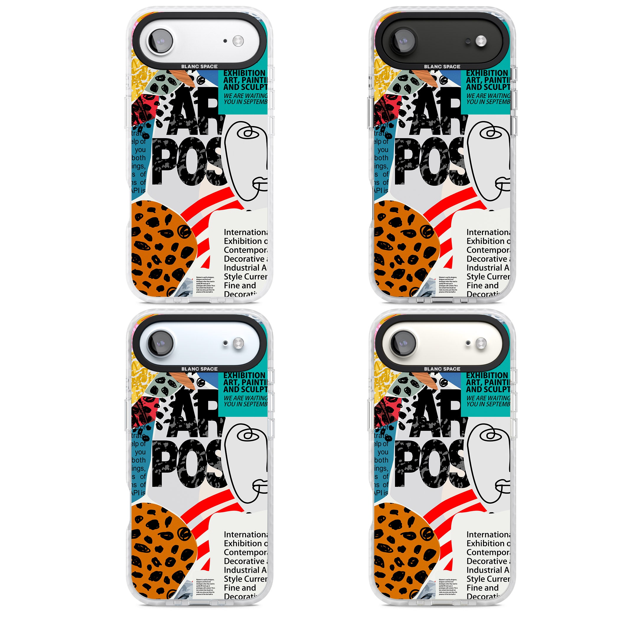 Abstract Art Poster iPhone 17 Air Impact Pro Clear Phone Case APT Impact Protection