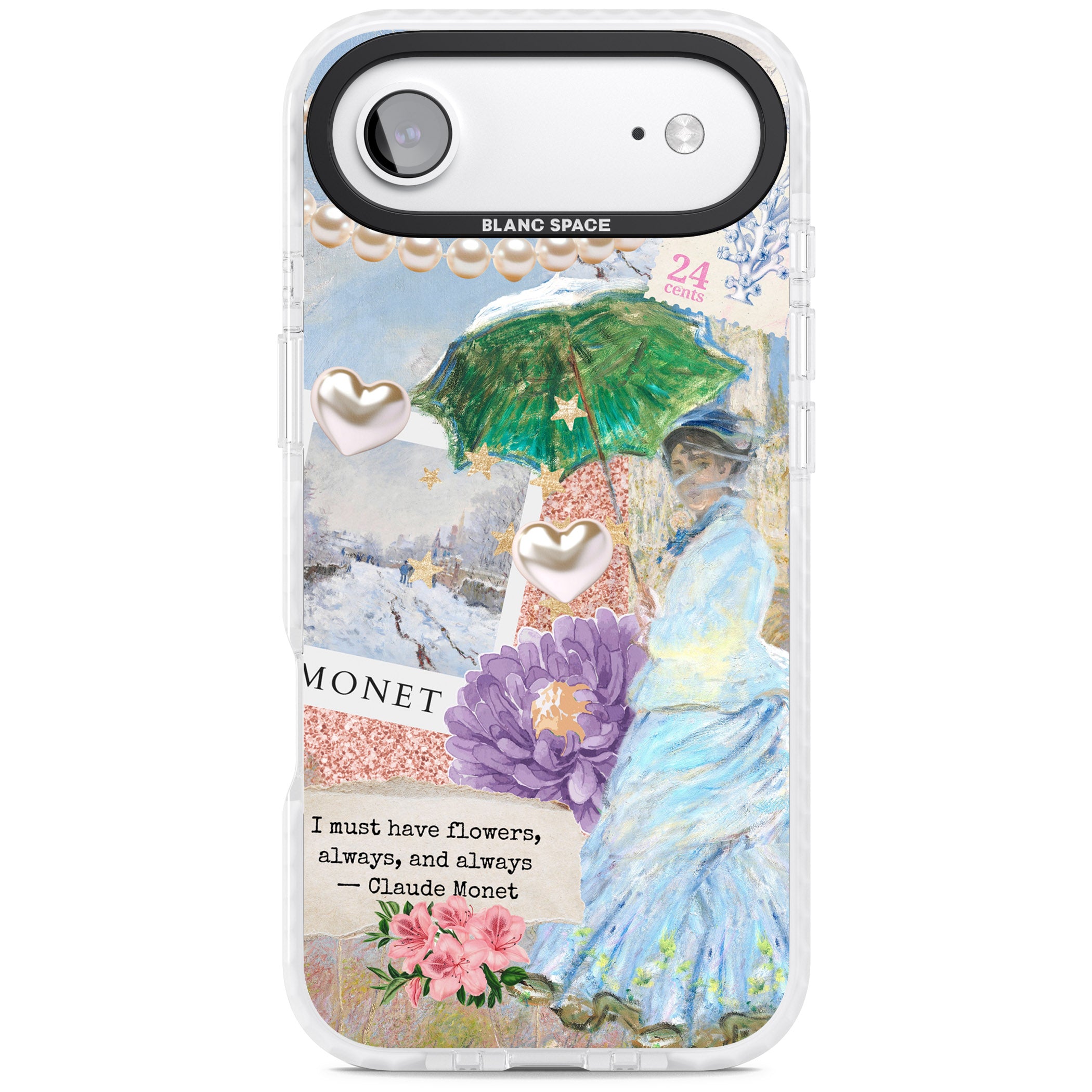 Monet 'Must Have Flowers' Collage iPhone 17 Air Impact Pro Clear Phone Case