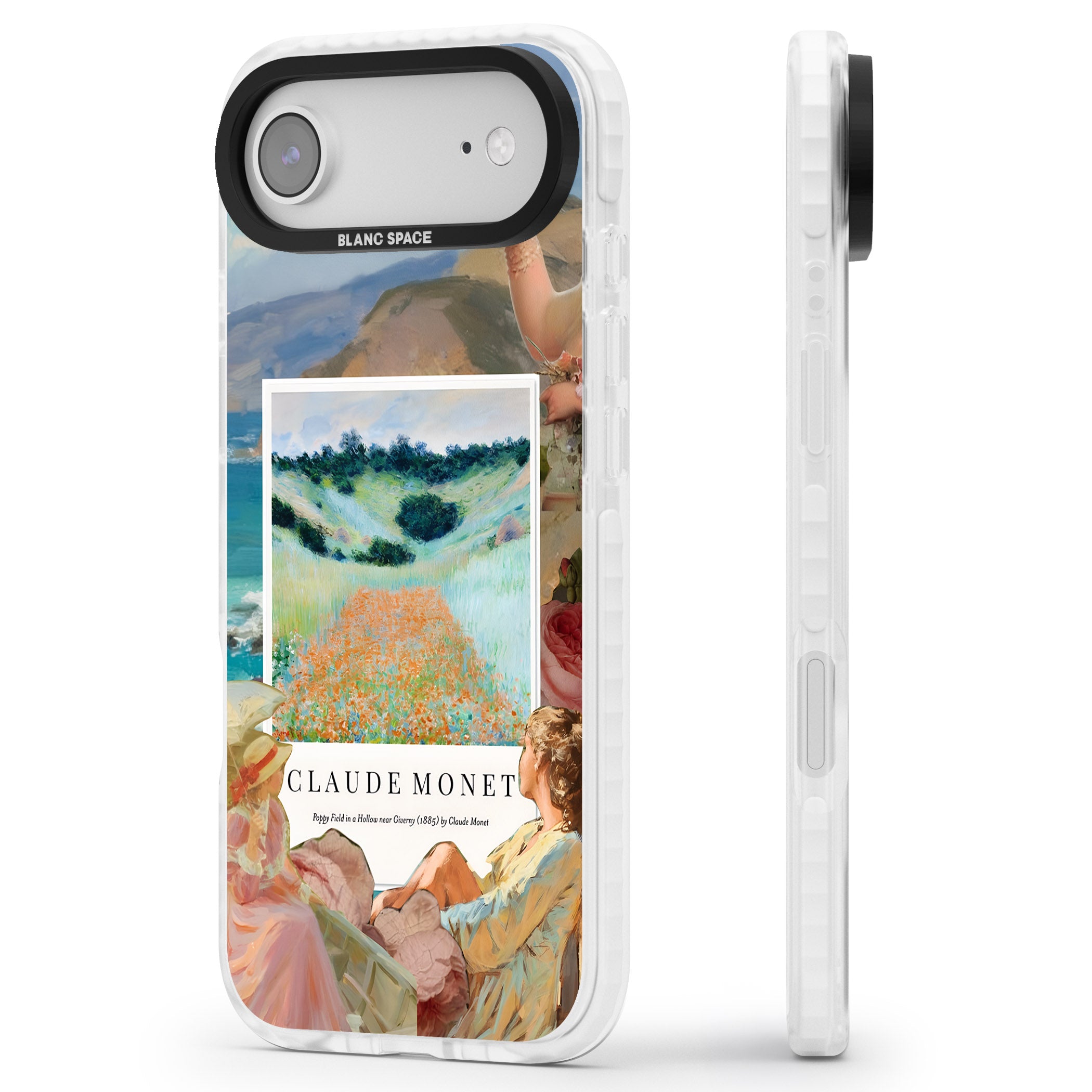 Monet Poppy Field iPhone 17 Air Impact Pro Clear Phone Case Side Profile