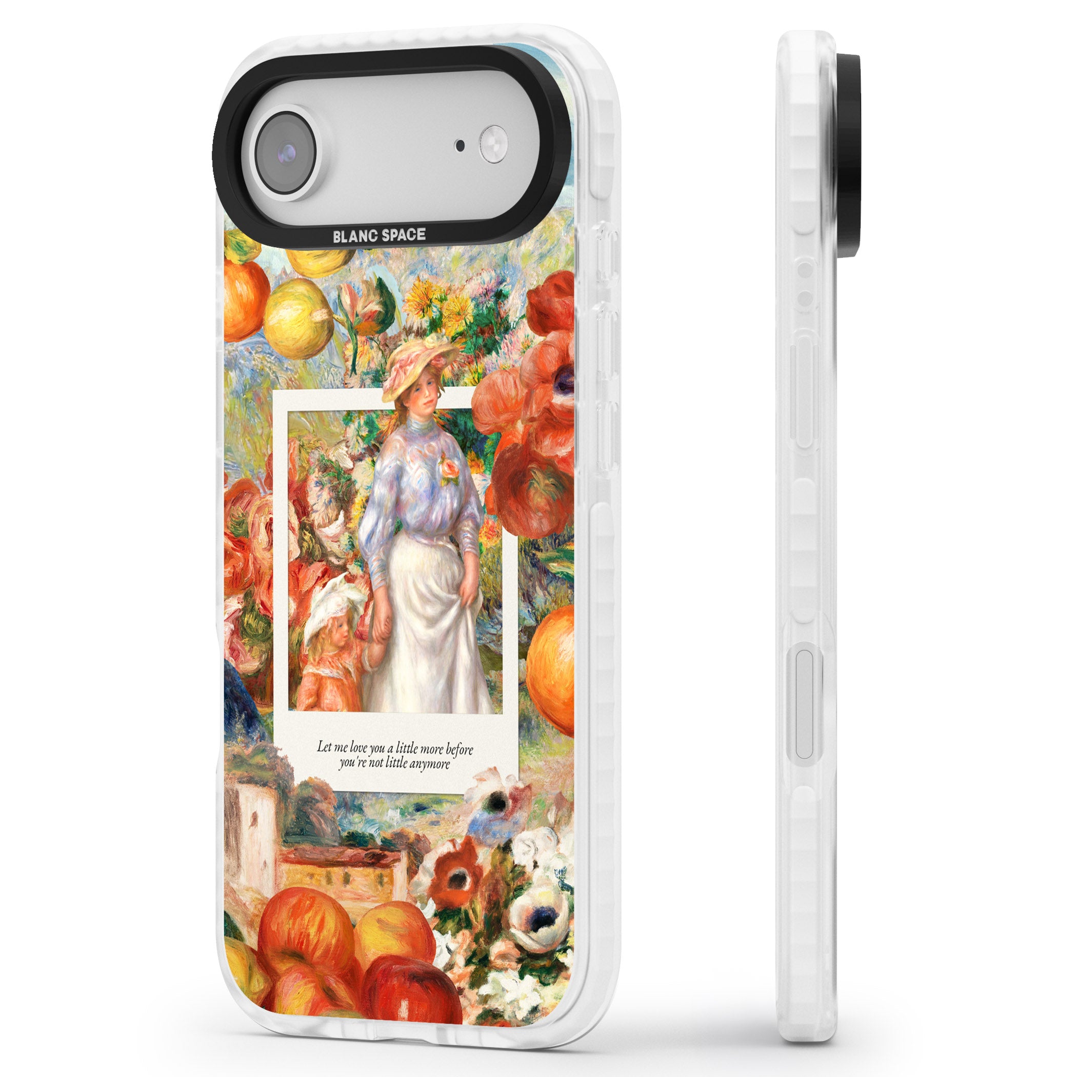 Renoir Mother & Child iPhone 17 Air Impact Pro Clear Phone Case Side Profile