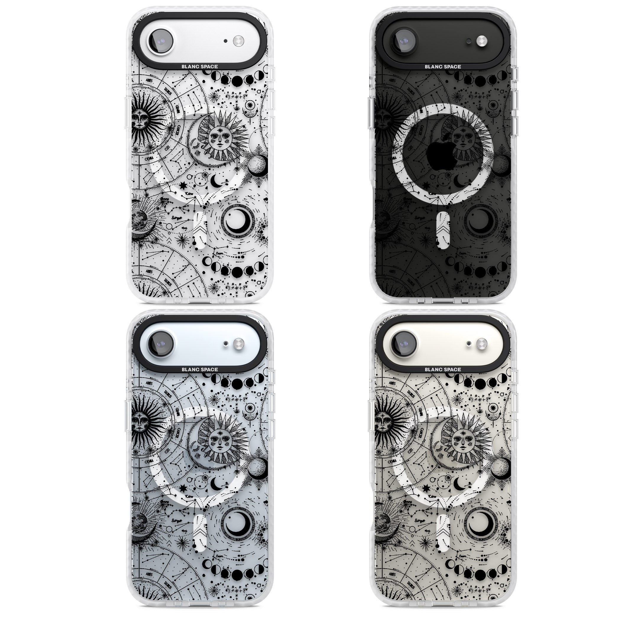 Celestial Zodiac iPhone 17 Air Impact Pro Clear Phone Case APT Impact Protection