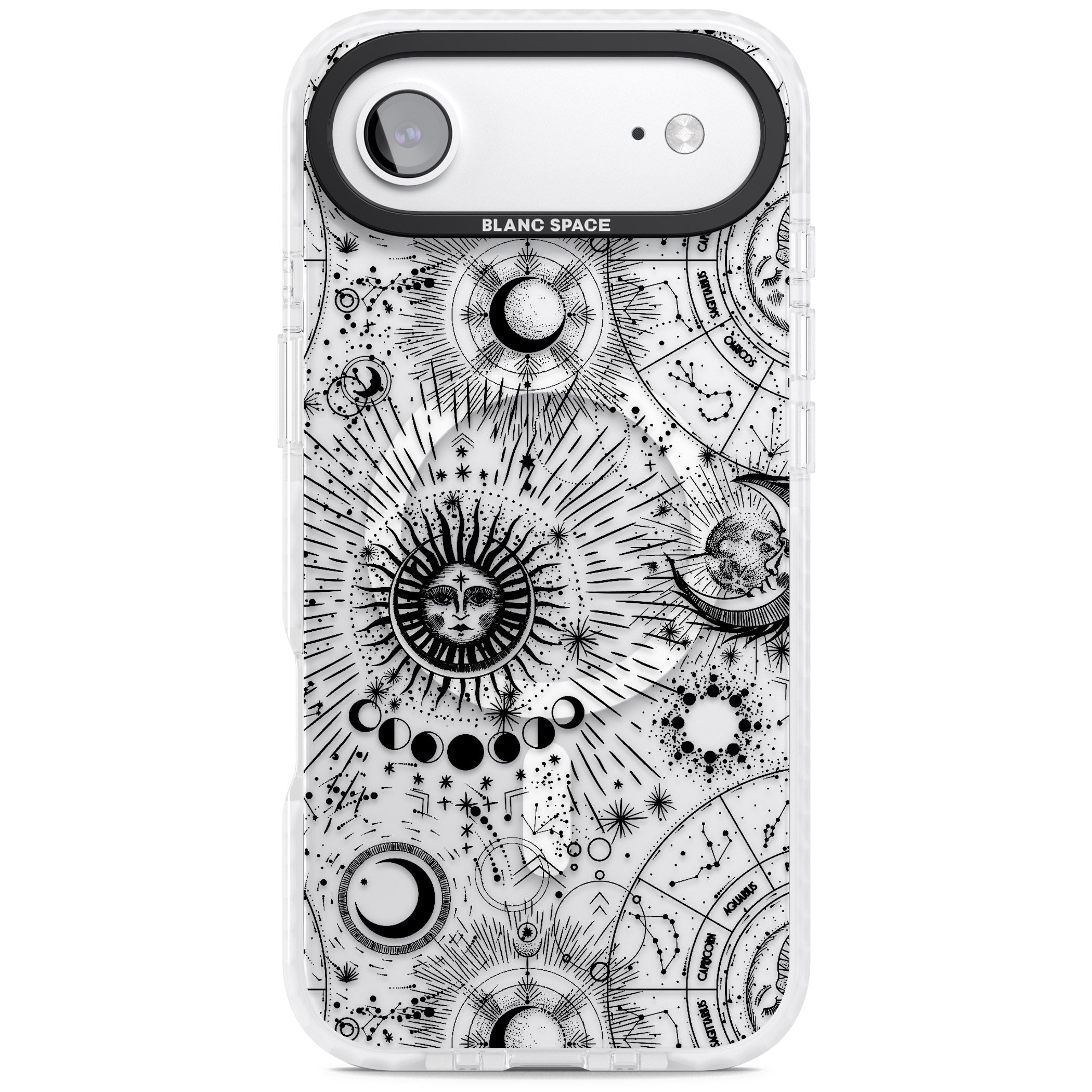 Suns & Zodiac Solar Chart iPhone 17 Air Impact Pro Clear Phone Case
