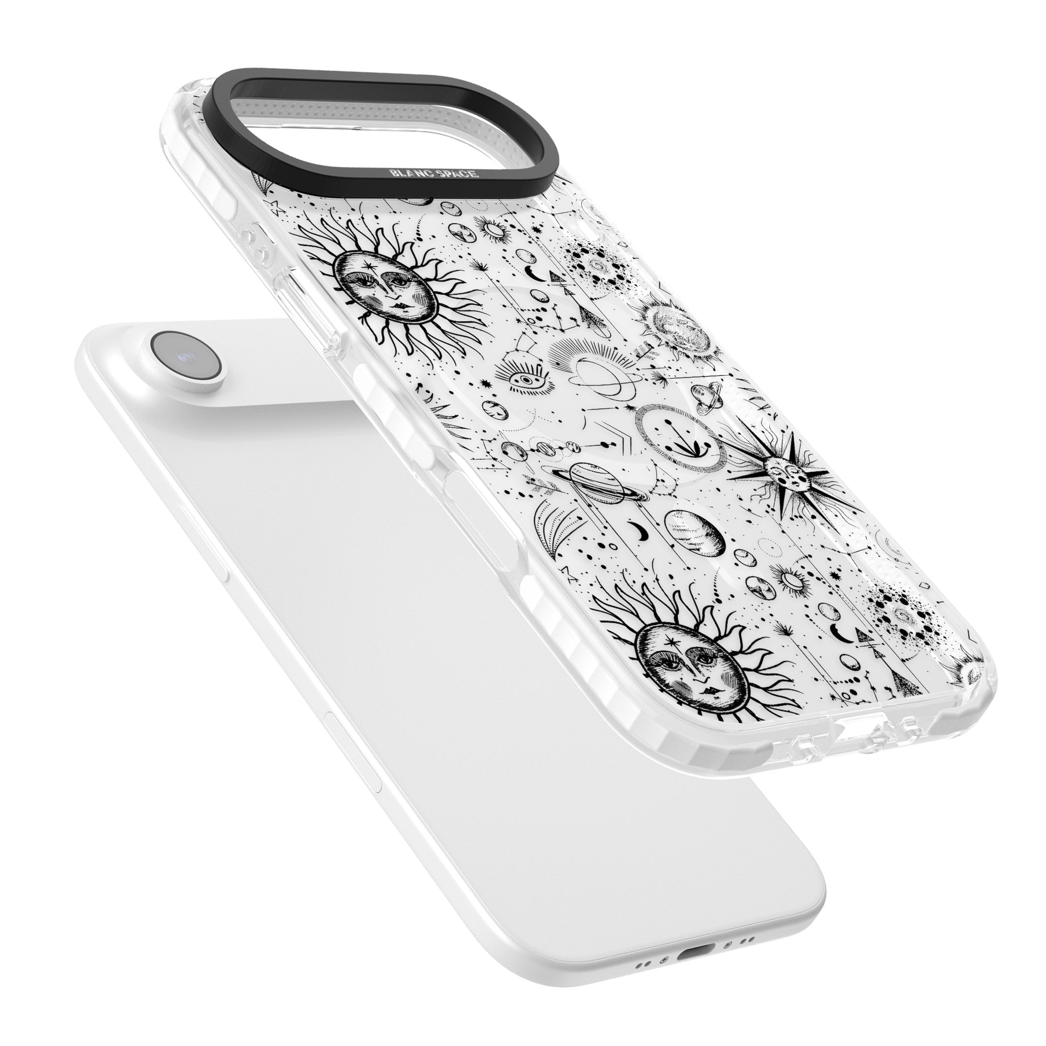 Cosmic Sun & Planets Zodiac iPhone 17 Air Impact Pro Clear Phone Case Colours