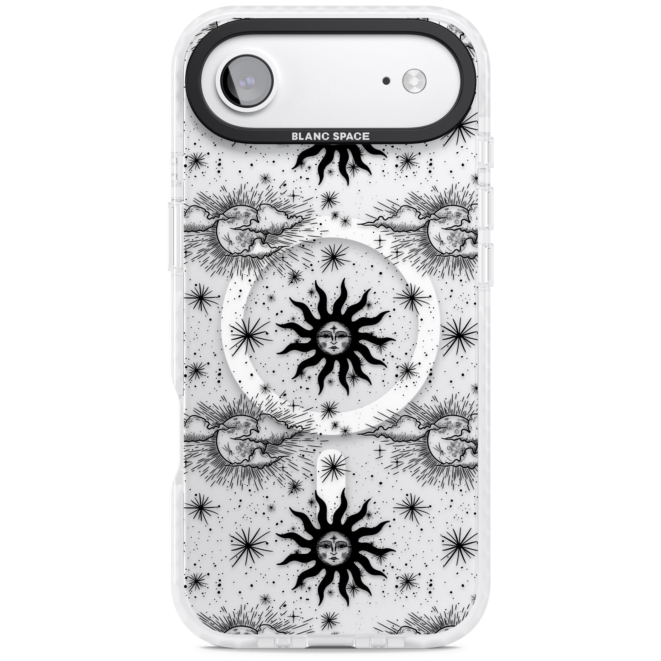 Vintage Sun & Moon iPhone 17 Air Impact Pro Clear Phone Case