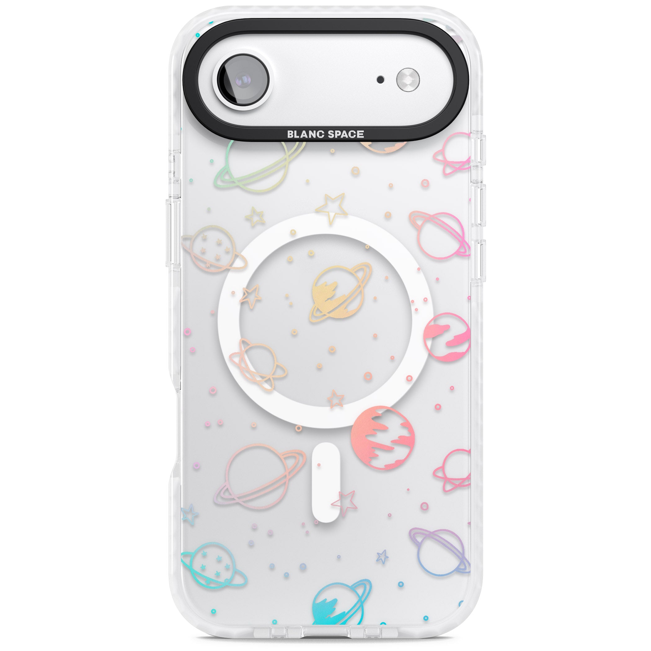 Pastel Space Universe iPhone 17 Air Impact Pro Clear Phone Case