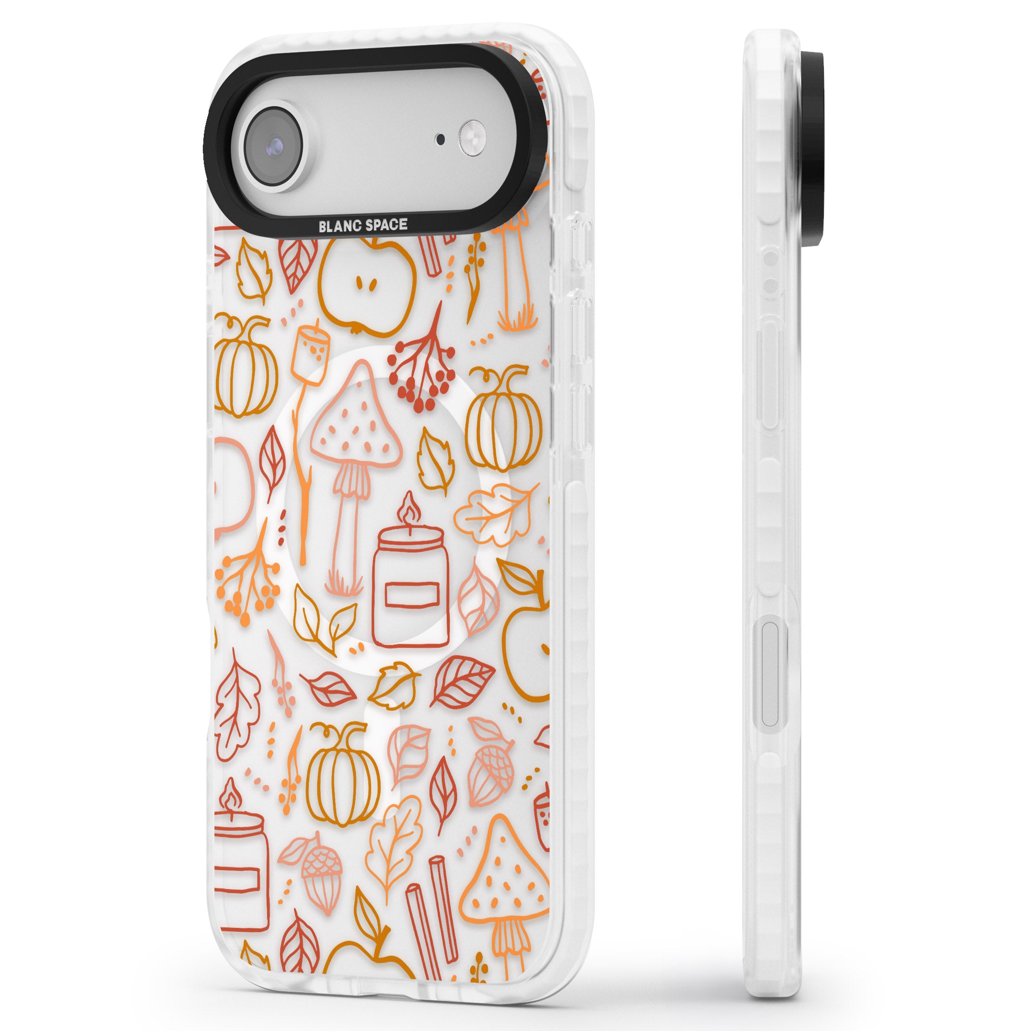 Autumn Line Pattern iPhone 17 Air Impact Pro Clear Phone Case Side Profile