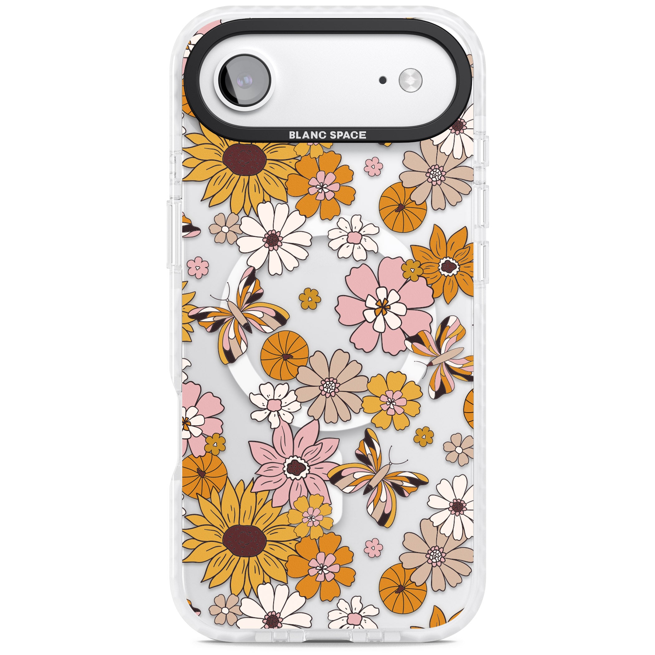 Butterfly Bloom Autumn Floral iPhone 17 Air Impact Pro Clear Phone Case