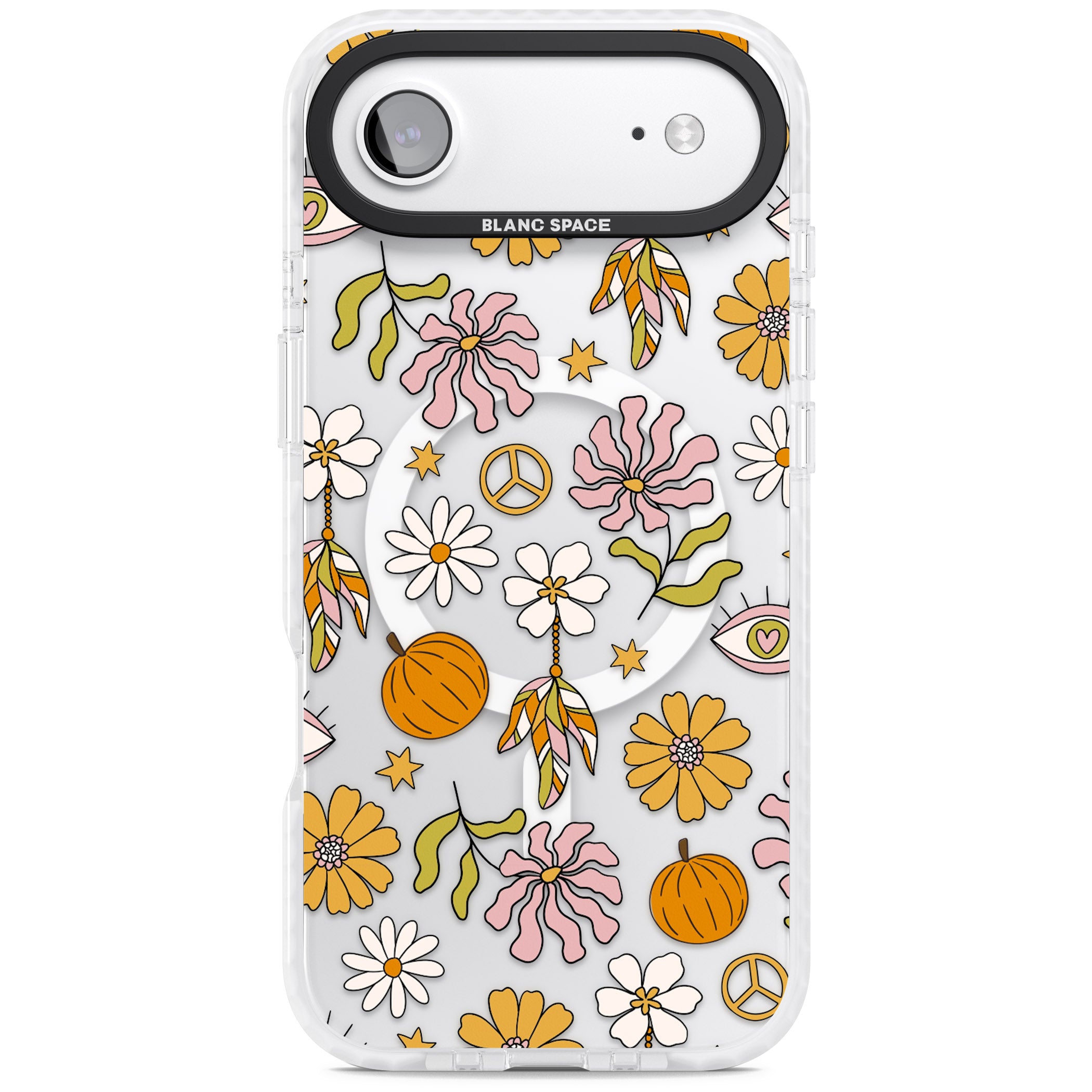 Retro Boho Fall Floral iPhone 17 Air Impact Pro Clear Phone Case