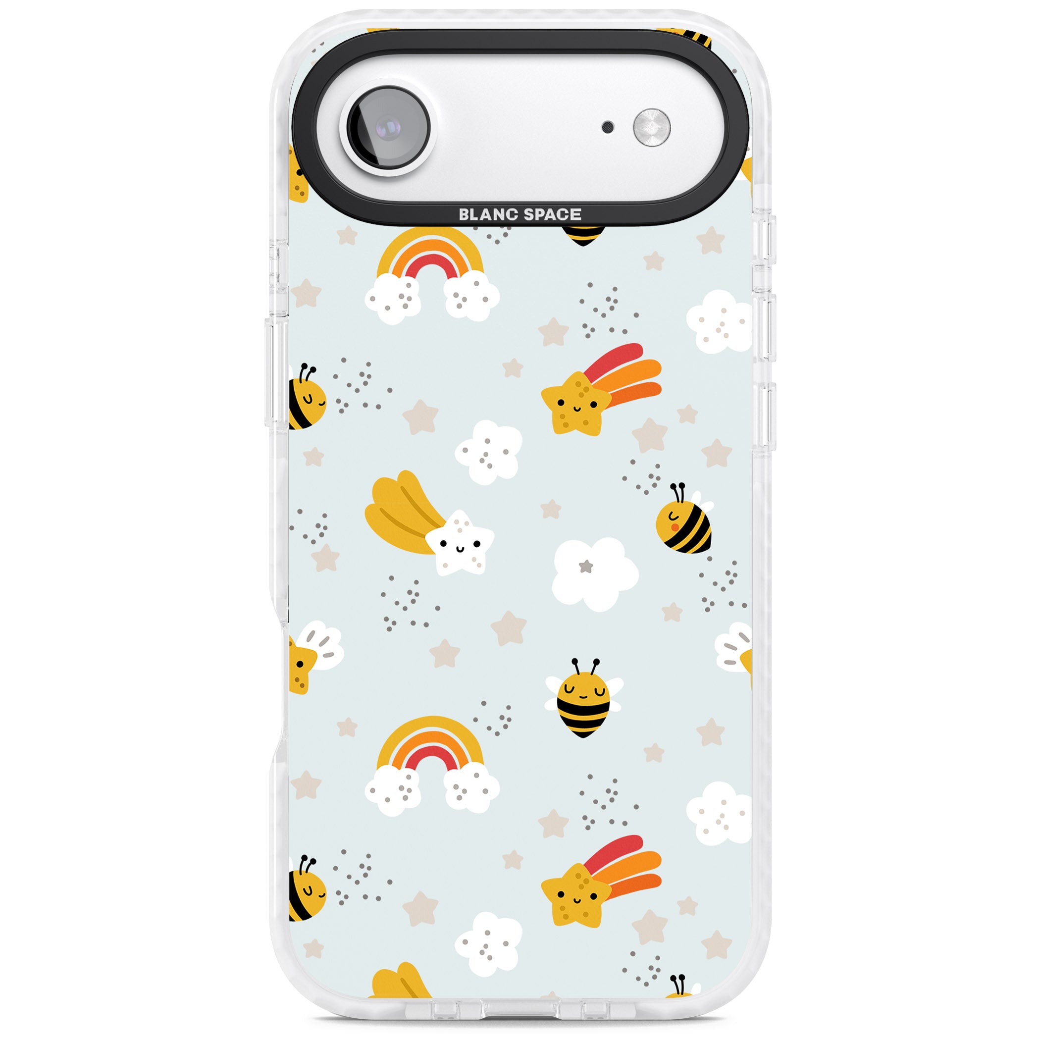 Sweet As Honey Patterns: Bees & Rainbows iPhone 17 Air Impact Pro Clear Phone Case