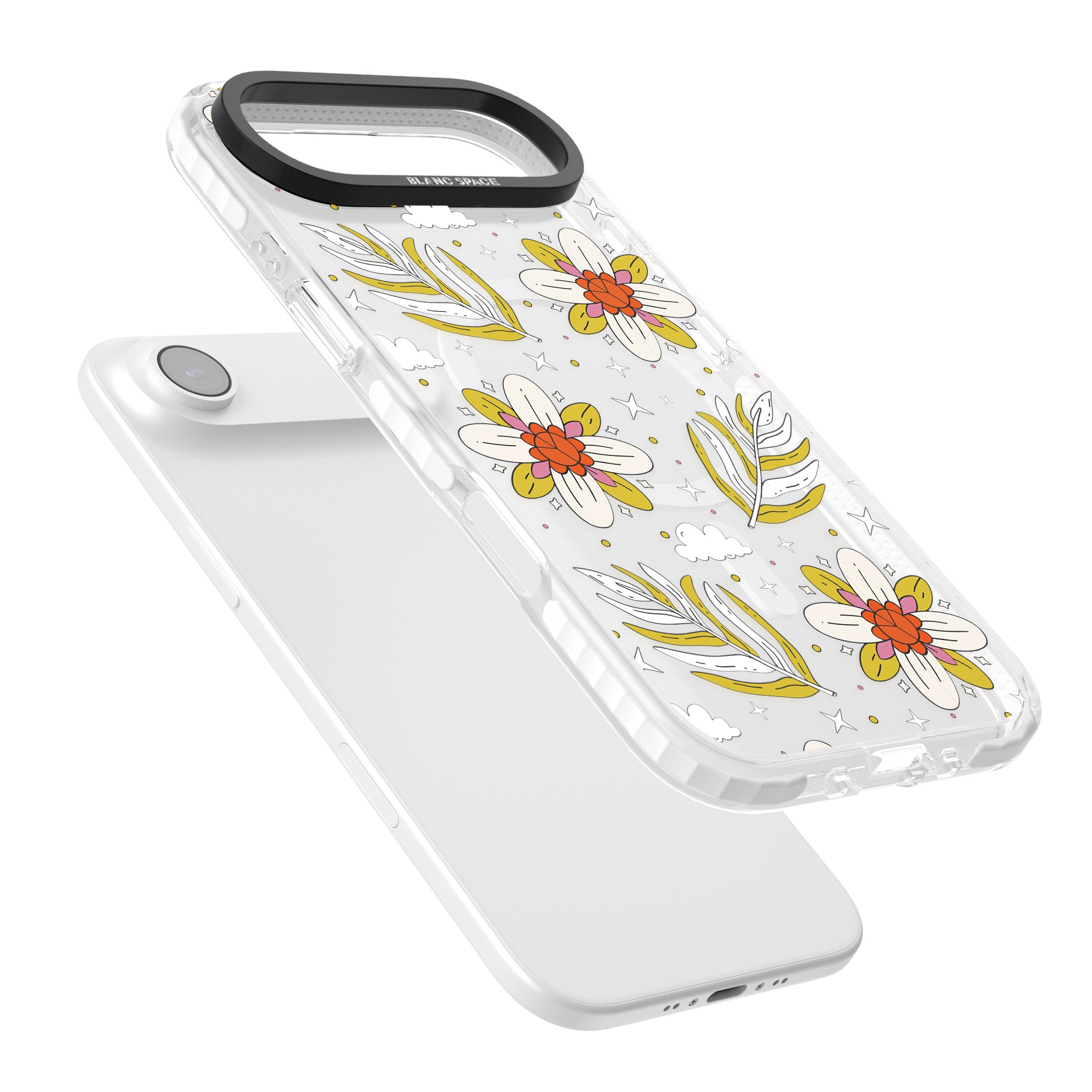 Boho Celestial Floral Dream iPhone 17 Air Impact Pro Clear Phone Case Colours