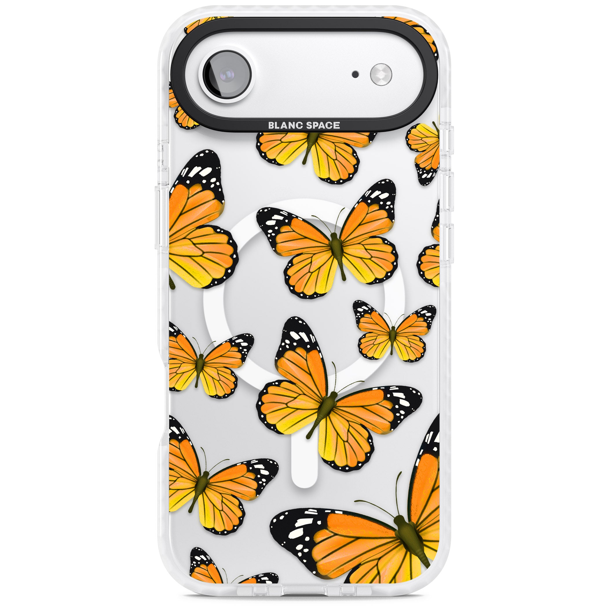 Sun Yellow Butterflies iPhone 17 Air Impact Pro Clear Phone Case