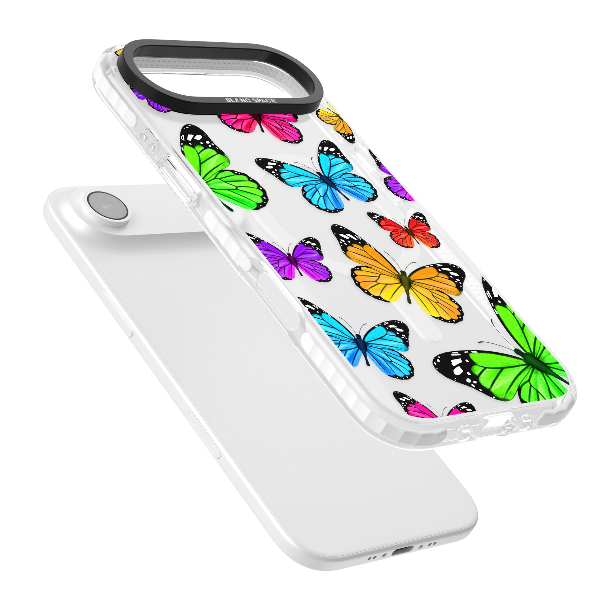 Vibrant Butterflies iPhone 17 Air Impact Pro Clear Phone Case Colours