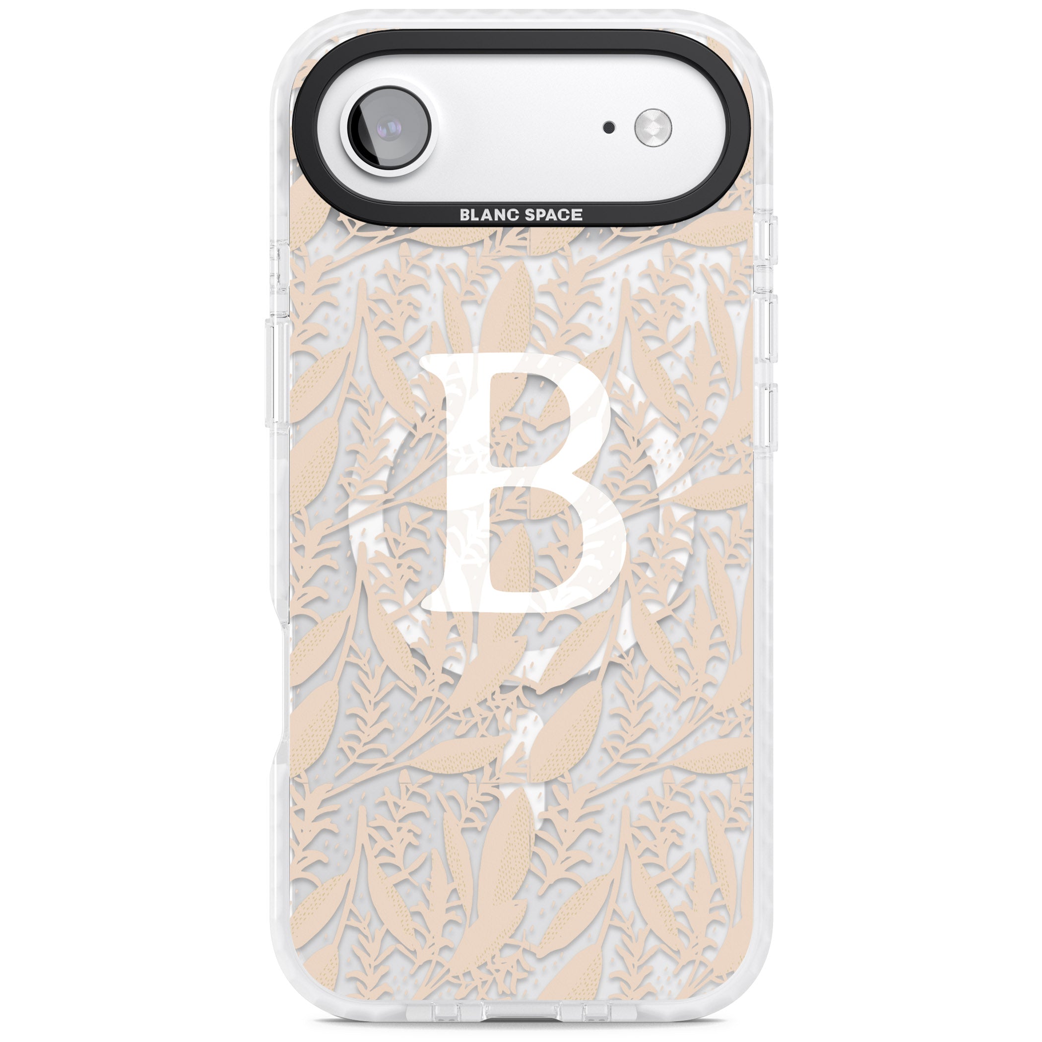 Personalised Monogram Subtle Abstract Floral iPhone 17 Air Impact Pro Clear Phone Case