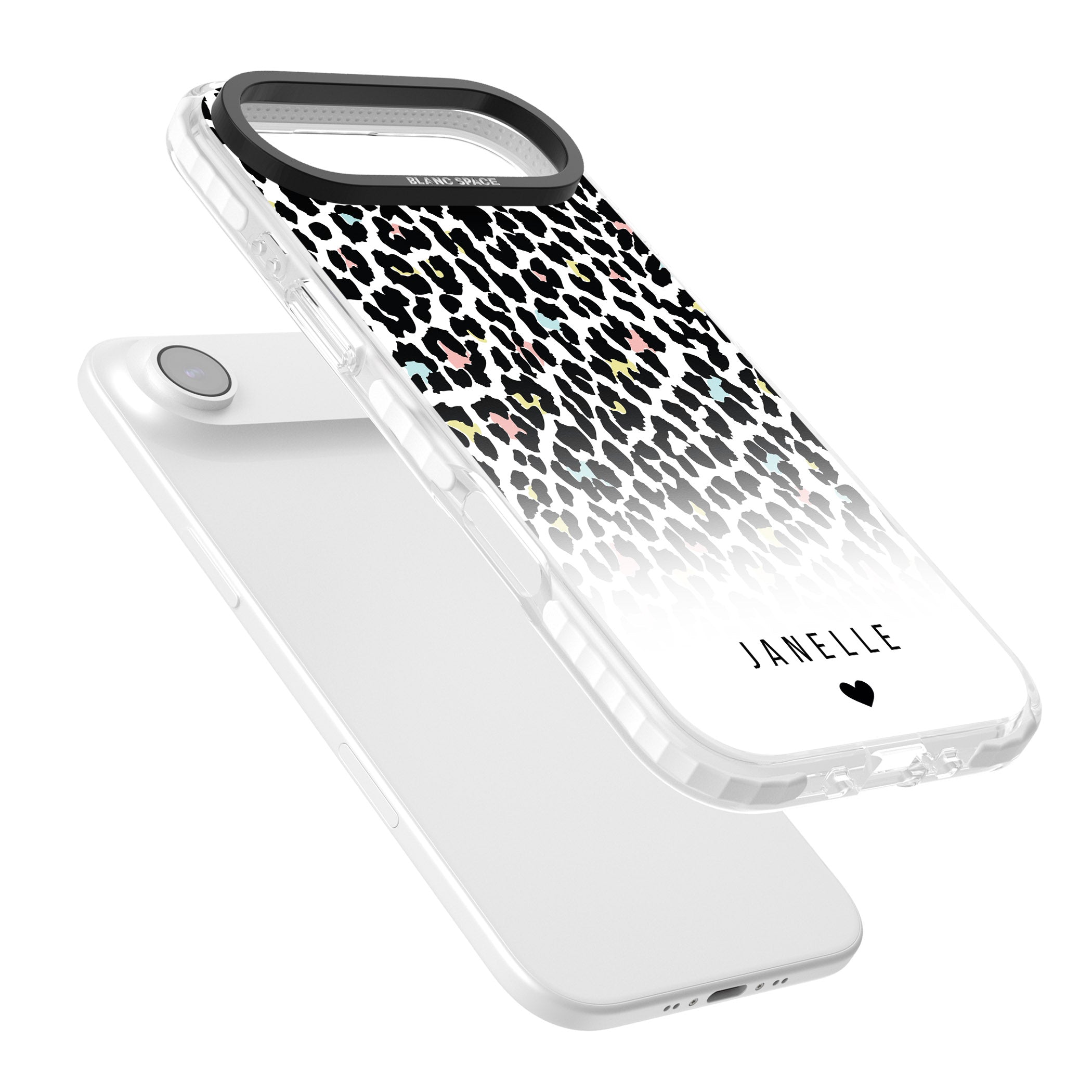 Personalised Pastel Leopard iPhone 17 Air Impact Pro Clear Phone Case Colours